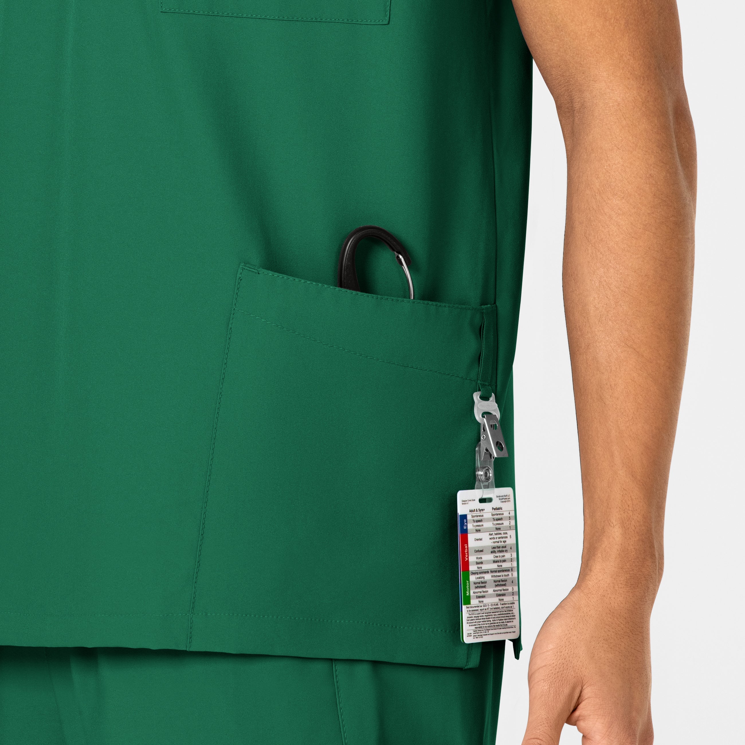 W123 6855 Unisex 4 Pocket Utility Scrub Top Hunter