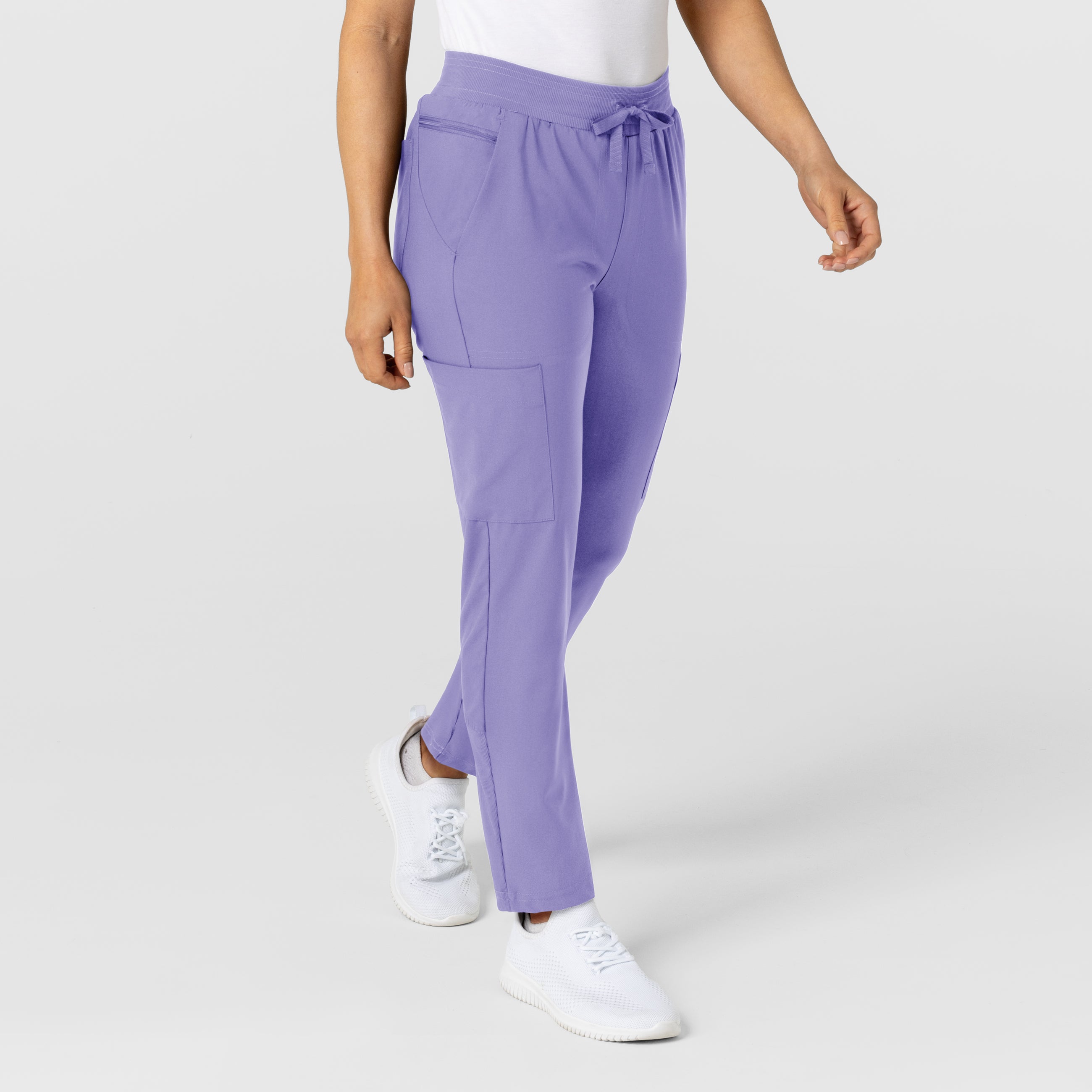 W123 5045 Flex-n-Reach Track Scrub Pants Iris Purple