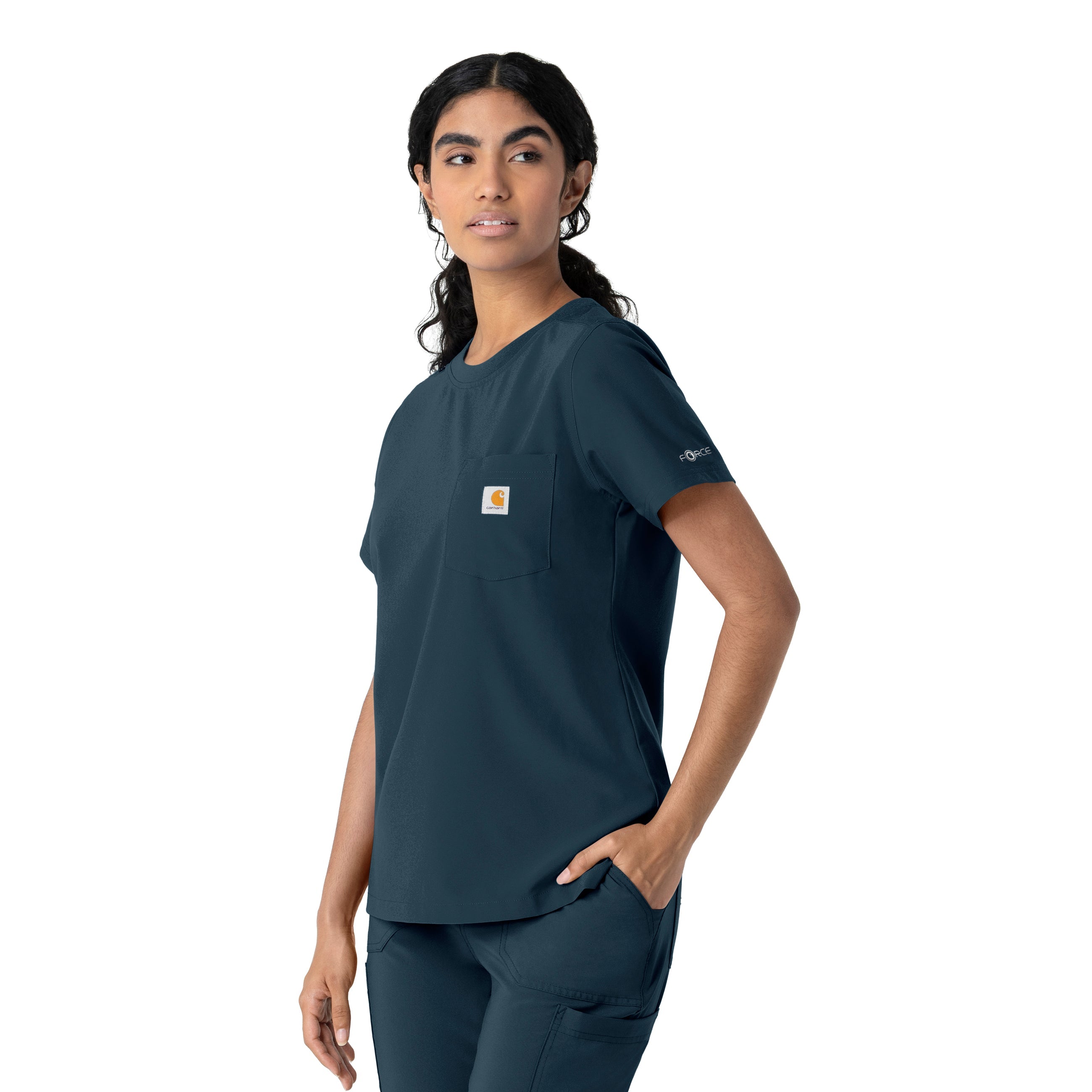 Force Cross-Flex C13510 Women's Crew Neck Scrub Top Navy