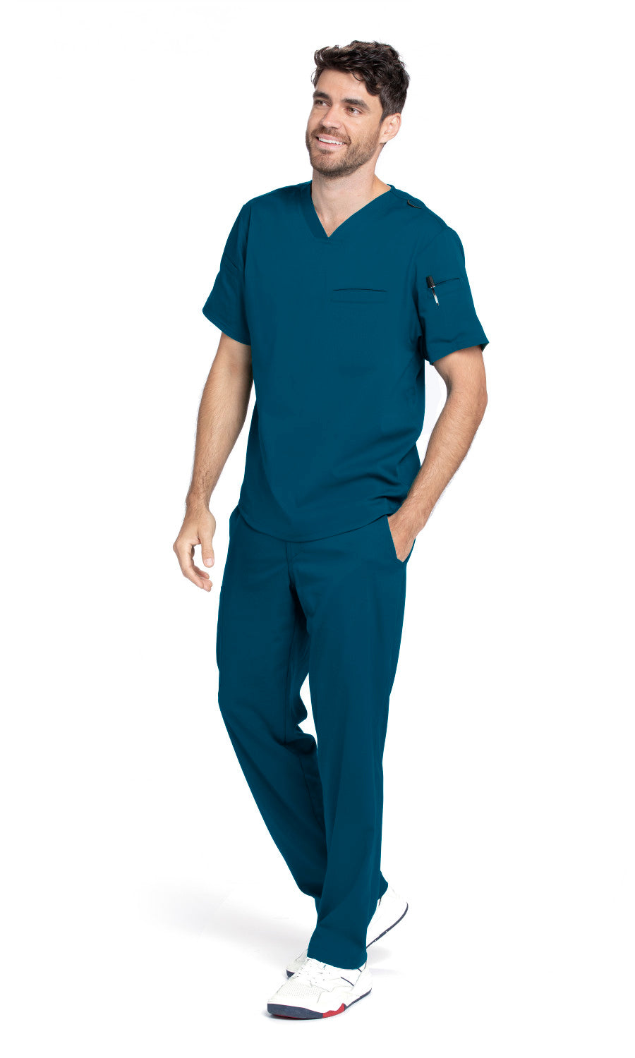 Grey's Anatomy Spandex Stretch GRST009 Wesley Scrub Top Bahama