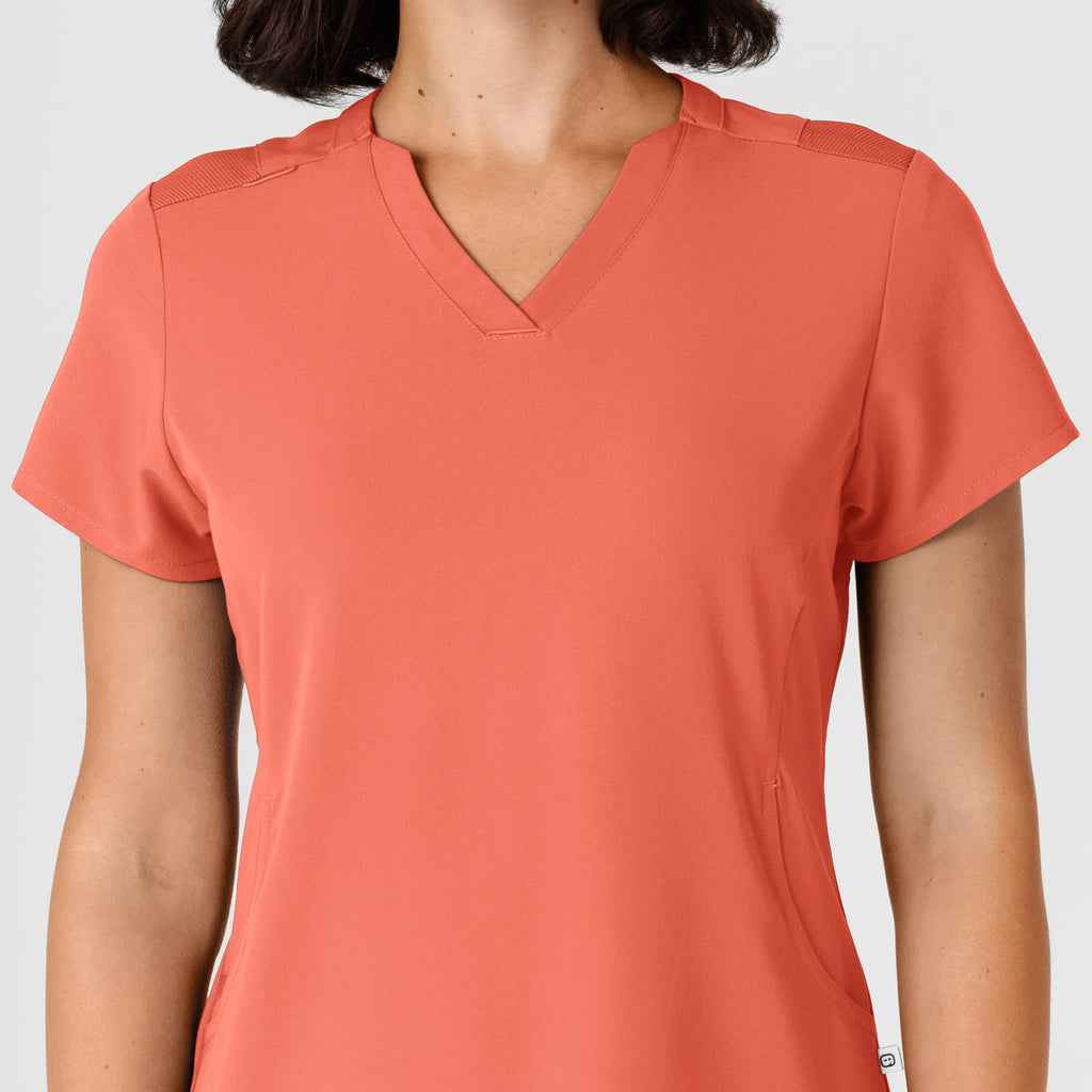 Nova 6432 Flex-n-Reach V-Neck Scrub Top Sugar Coral