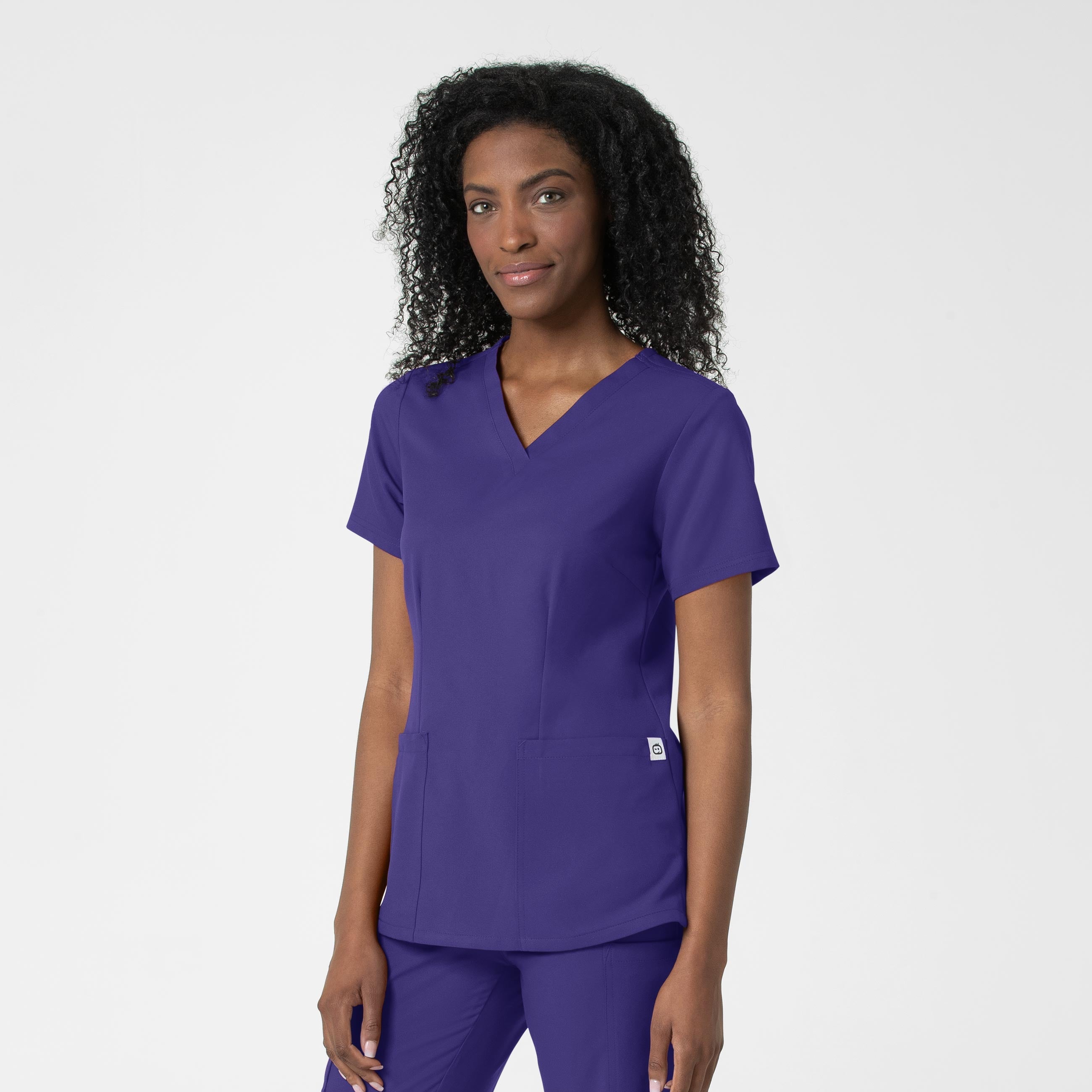 Thrive 6122 Fitted 3-Pocket V-Neck Scrub Top Grape