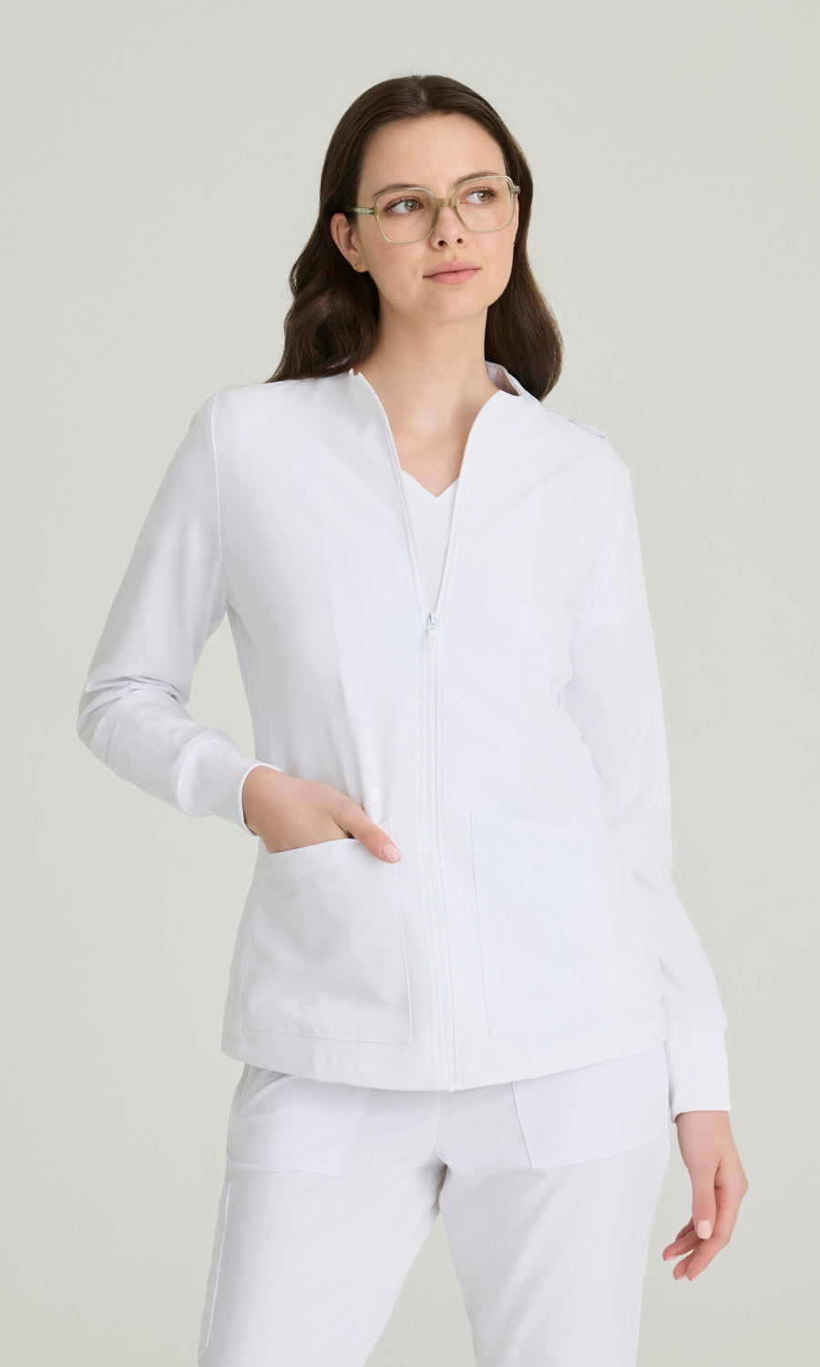 Barco Unify BUW884 Team Scrub Jacket White