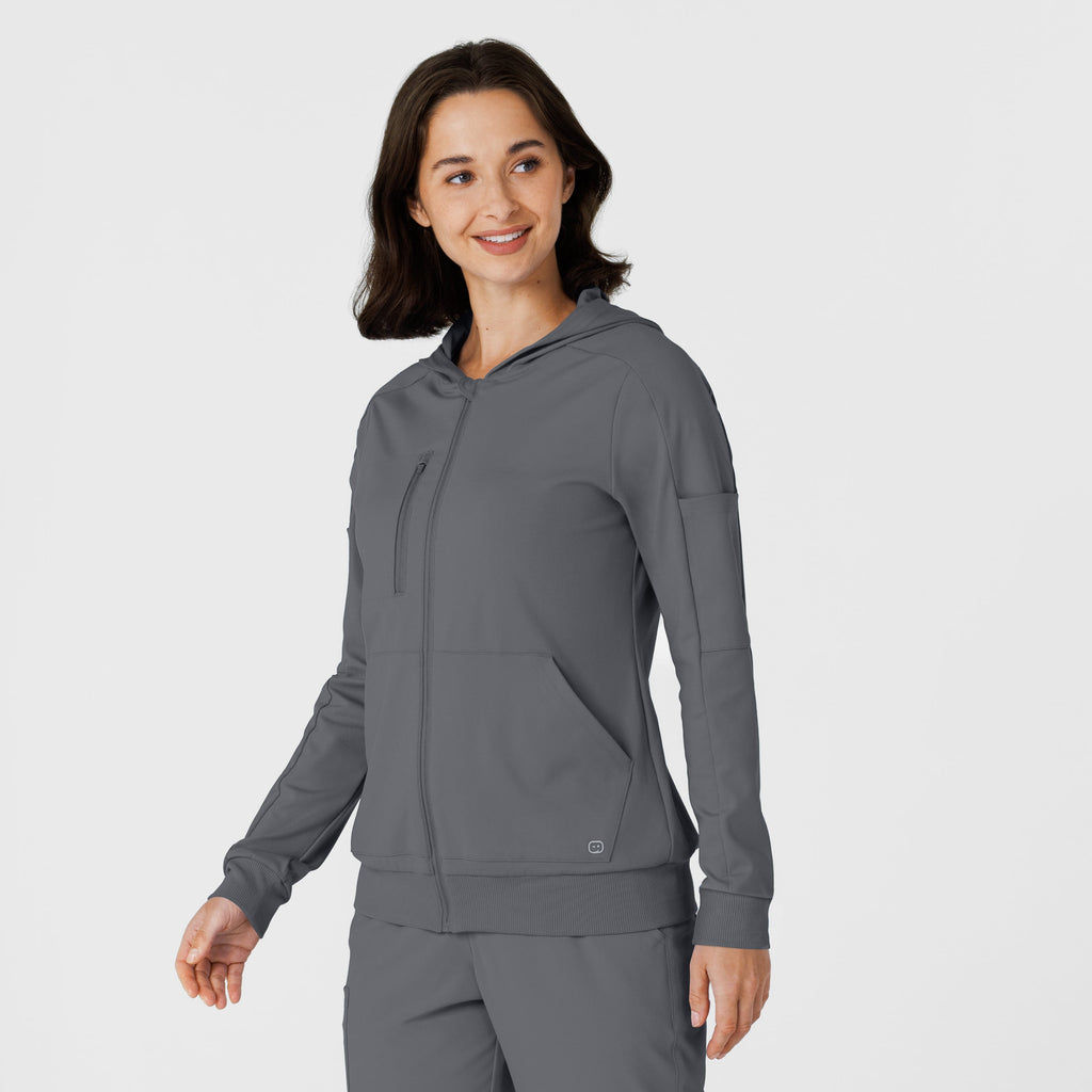 RENEW 8159 Knit Women’s Zip Hoodie Pewter