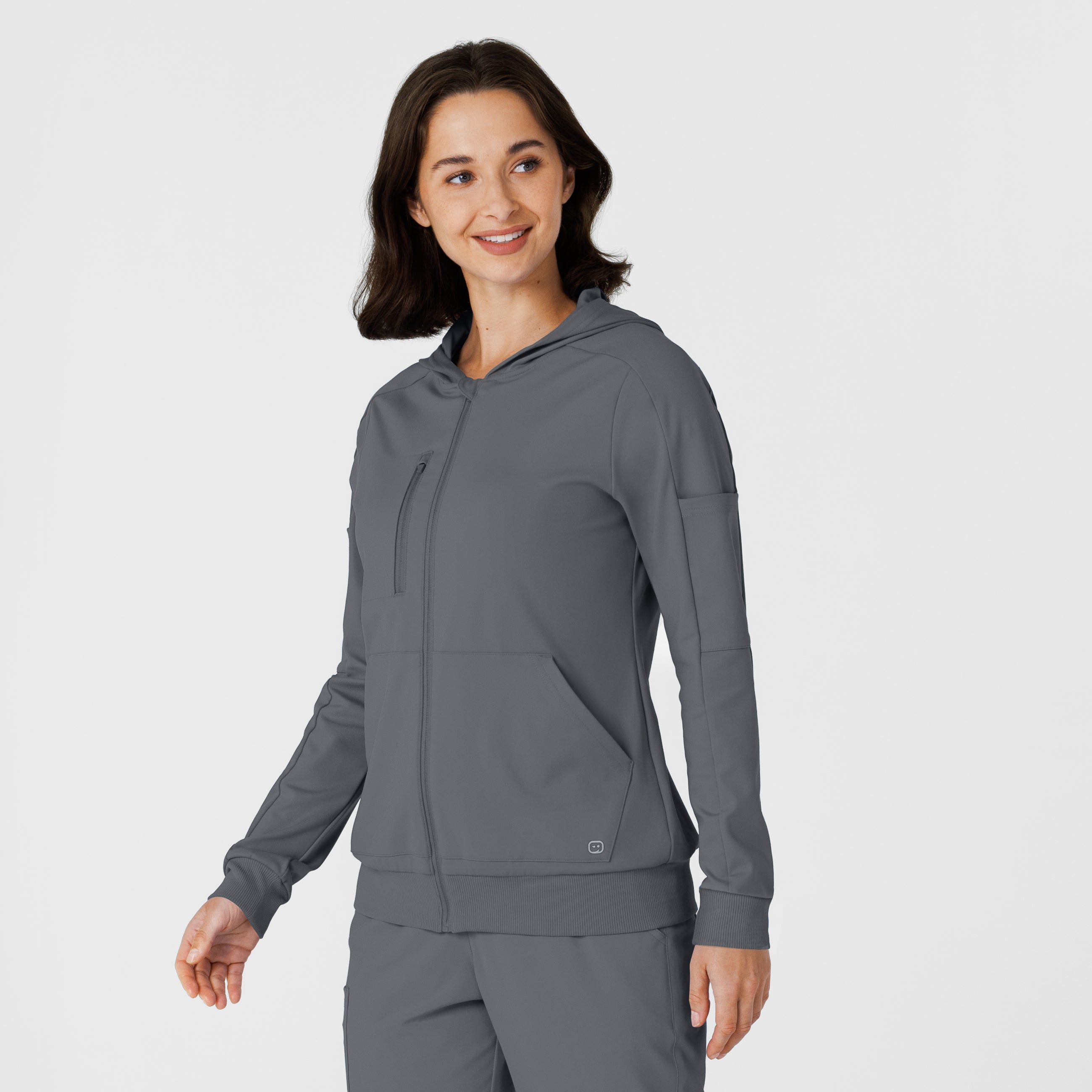 RENEW 8159 Knit Women’s Zip Hoodie Pewter