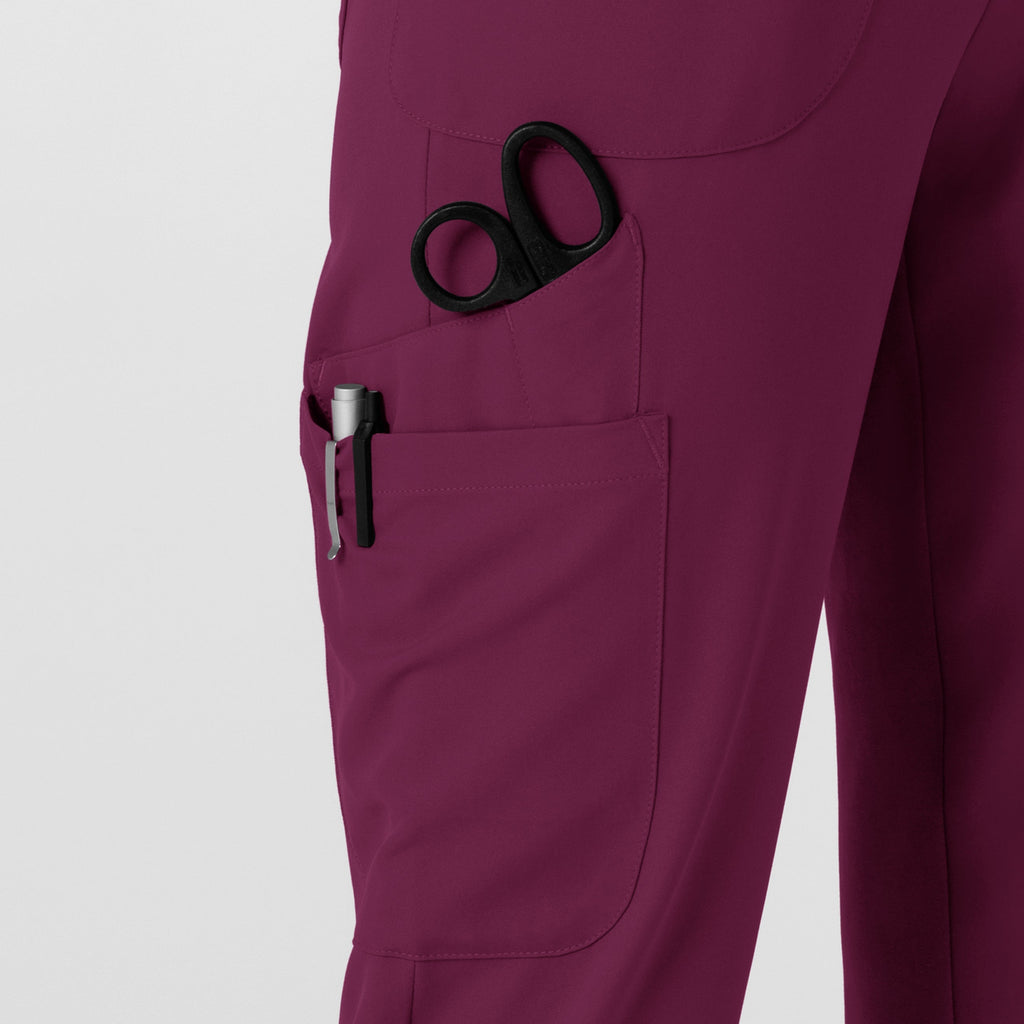 Thrive 5522 Convertible Stirrup Jogger Scrub Pants Wine