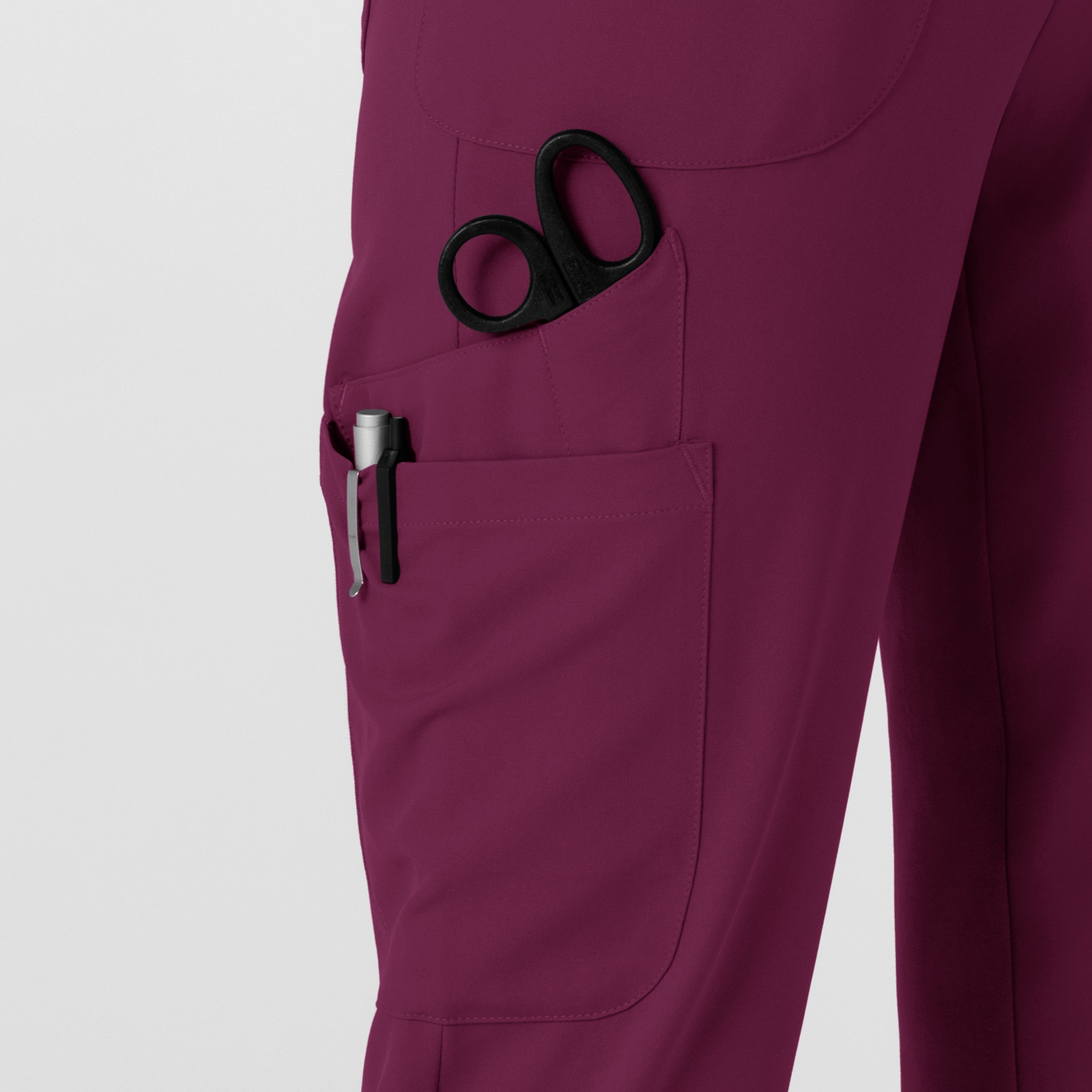 Thrive 5522 Convertible Stirrup Jogger Scrub Pants Wine