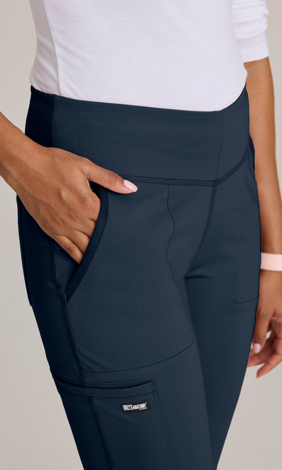 Grey's Anatomy Knits GRSP684 Swift Knit Scrub Pants Steel