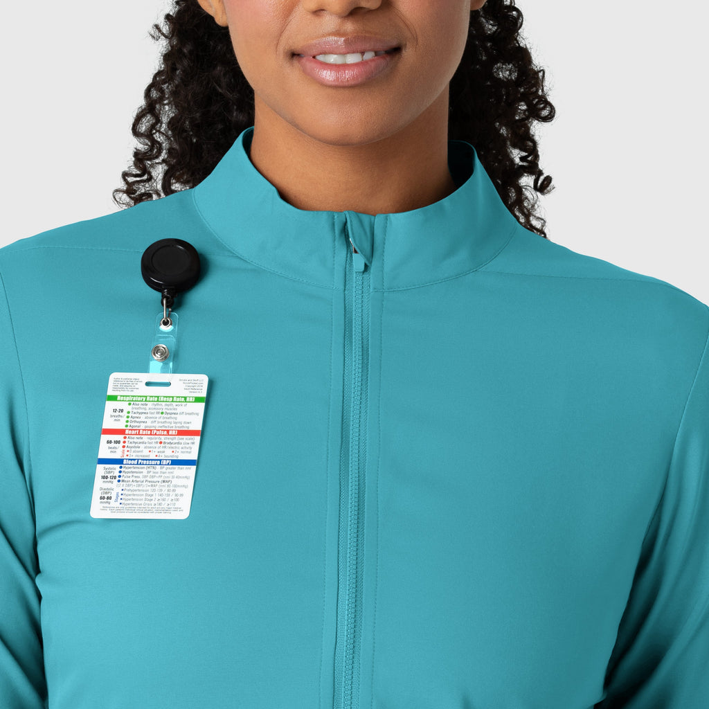 Boundless 8151 Warm Up Scrub Jacket Teal