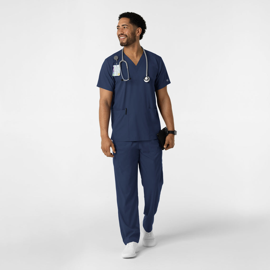 Boundless 6051 Unisex V-Neck Scrub Top Navy