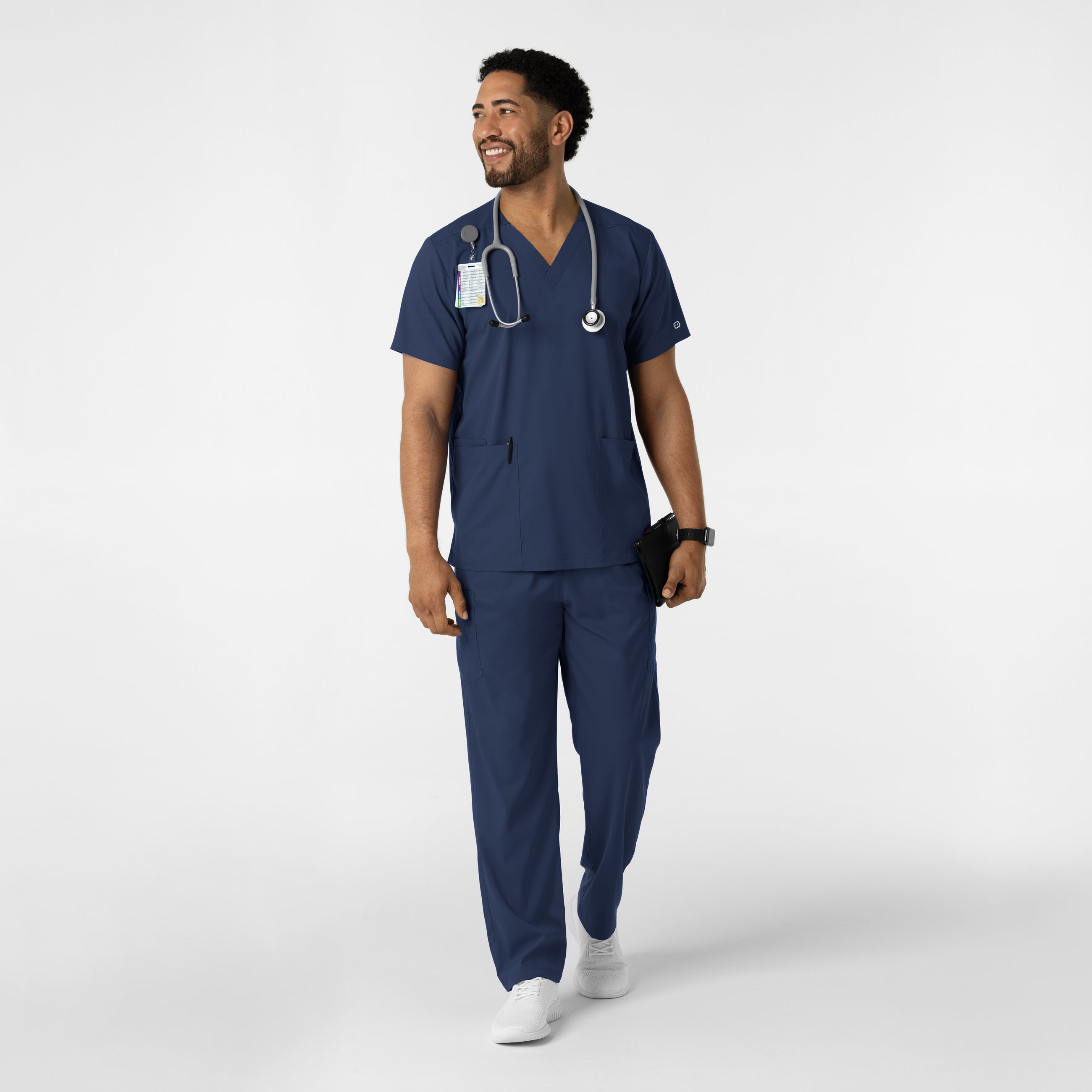 Boundless 6051 Unisex V-Neck Scrub Top Navy