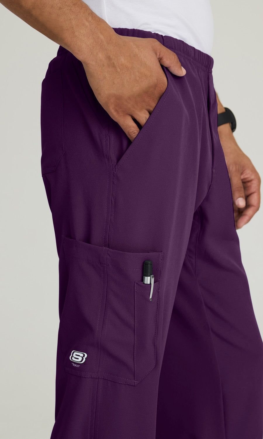 Skechers SK0215 Structure Scrub Pants Eggplant