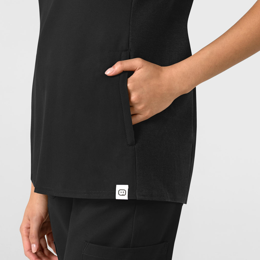 Thrive 6522 Flex-n-Reach V-Neck Scrub Top Black