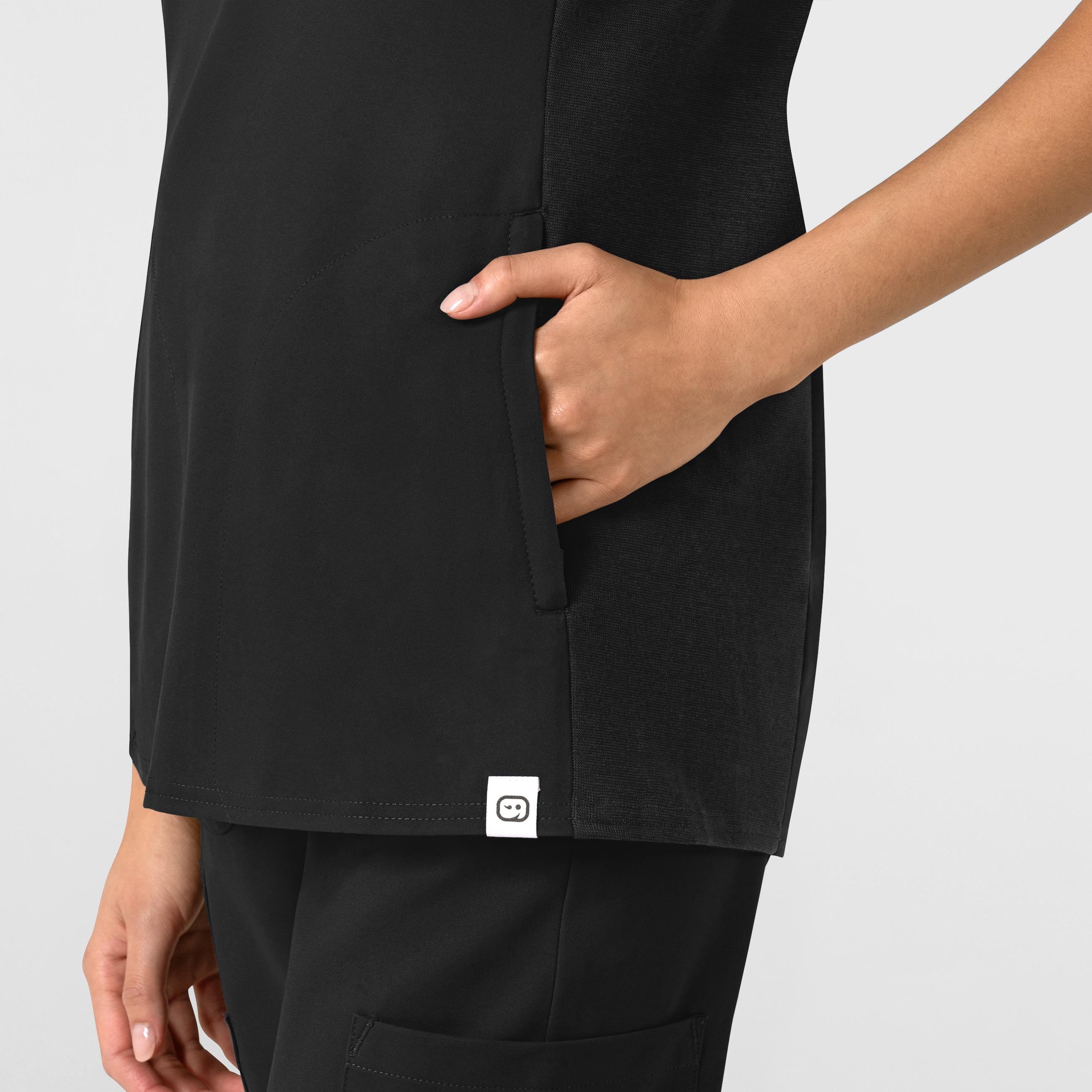 Thrive 6522 Flex-n-Reach V-Neck Scrub Top Black