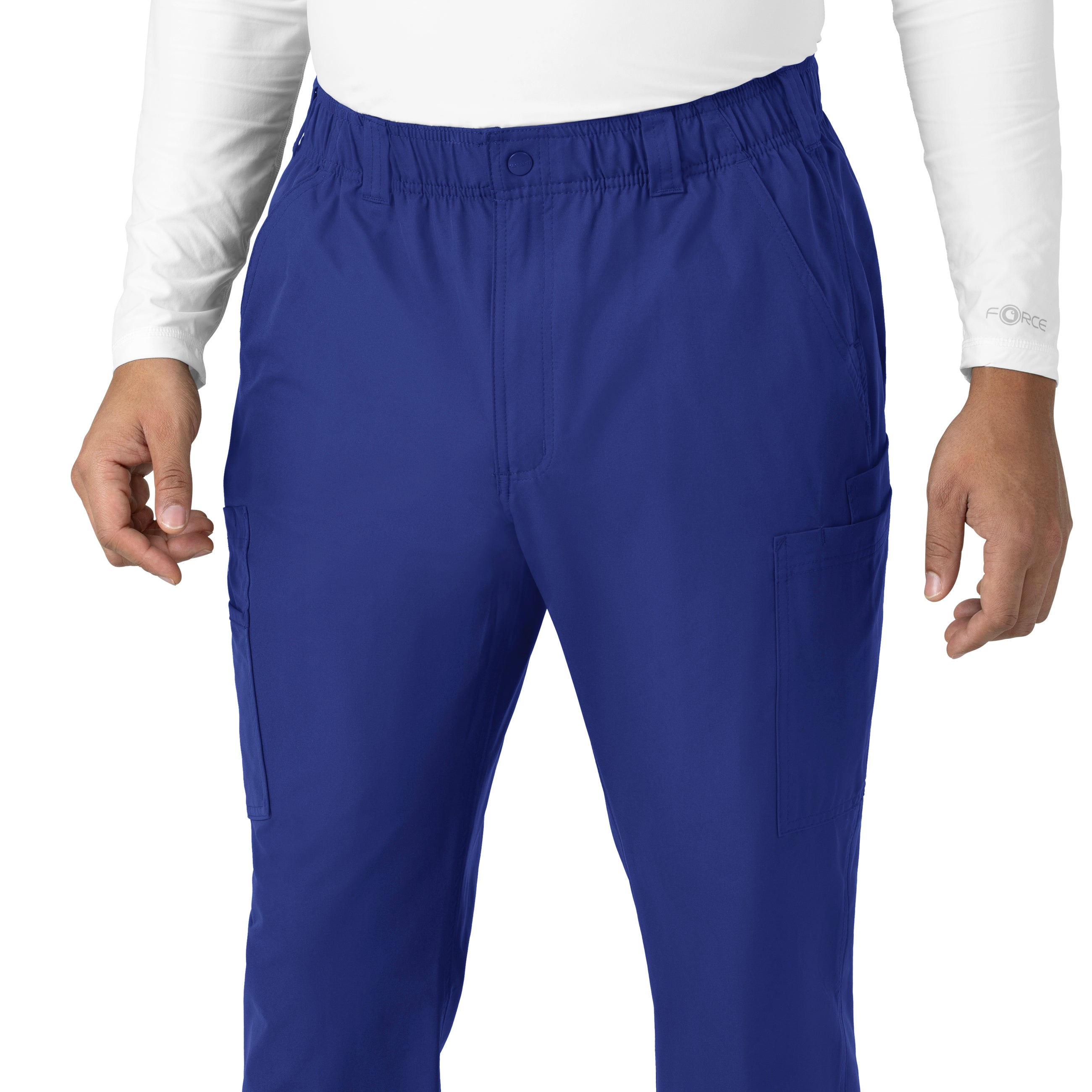 Force Essentials C56113 Men's Straight Leg Cargo Scrub Pants Galaxy Blue