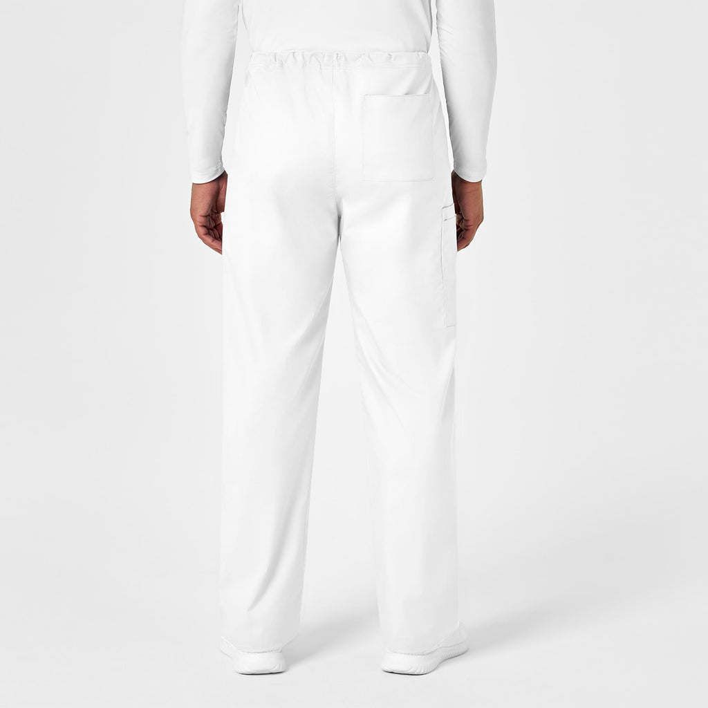 WonderWORK 500 Unisex Drawstring Cargo Scrub Pants White