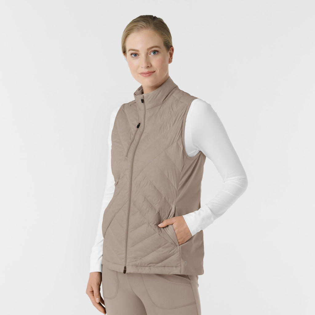 Layers 8277 Quilted Scrub Vest Haze