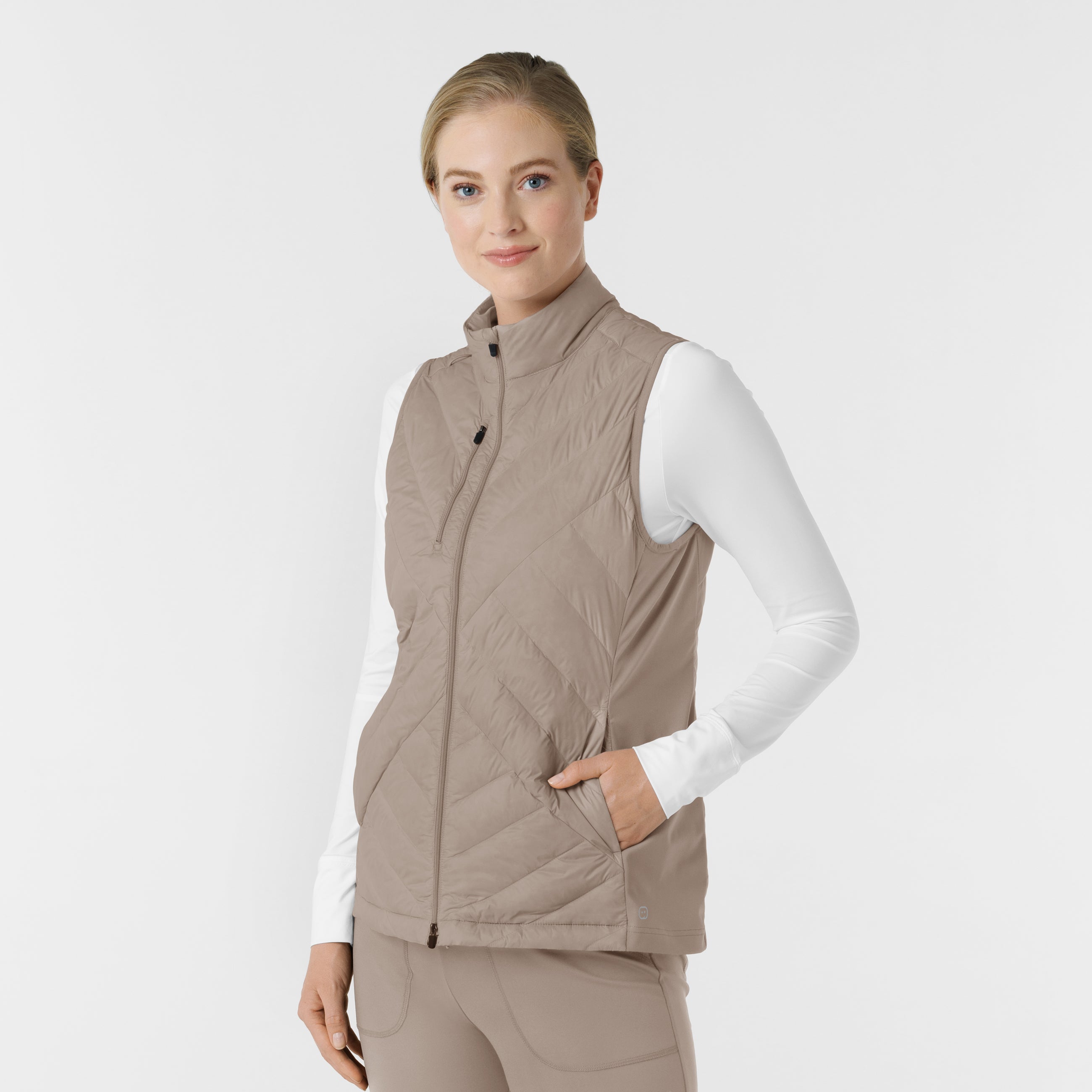 Layers 8277 Quilted Scrub Vest Haze