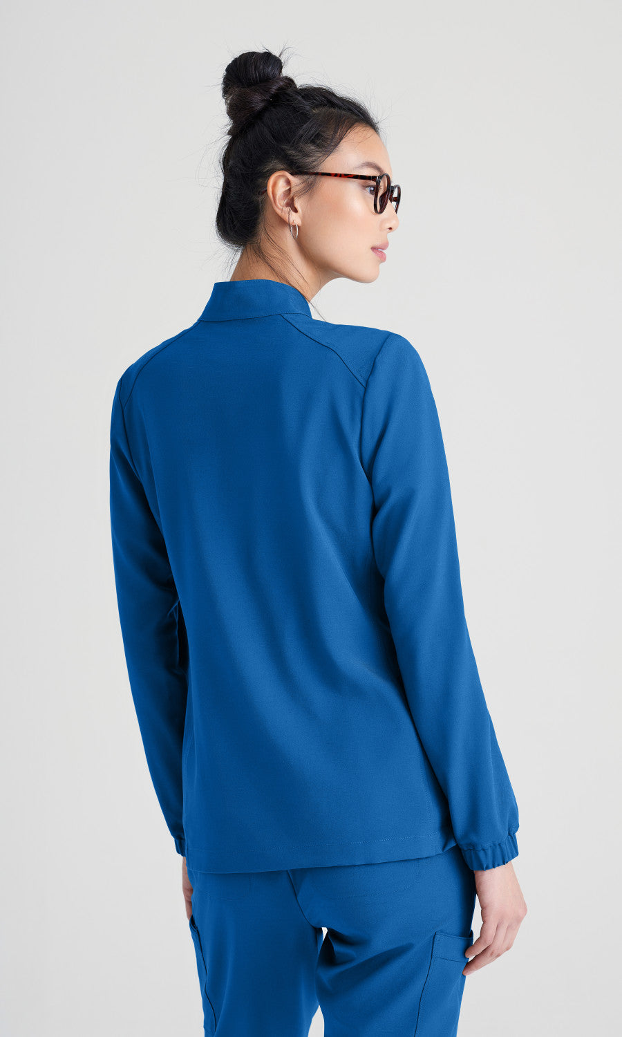 Grey's Anatomy Evolve GSSW886 Virtue Scrub Jacket New Royal