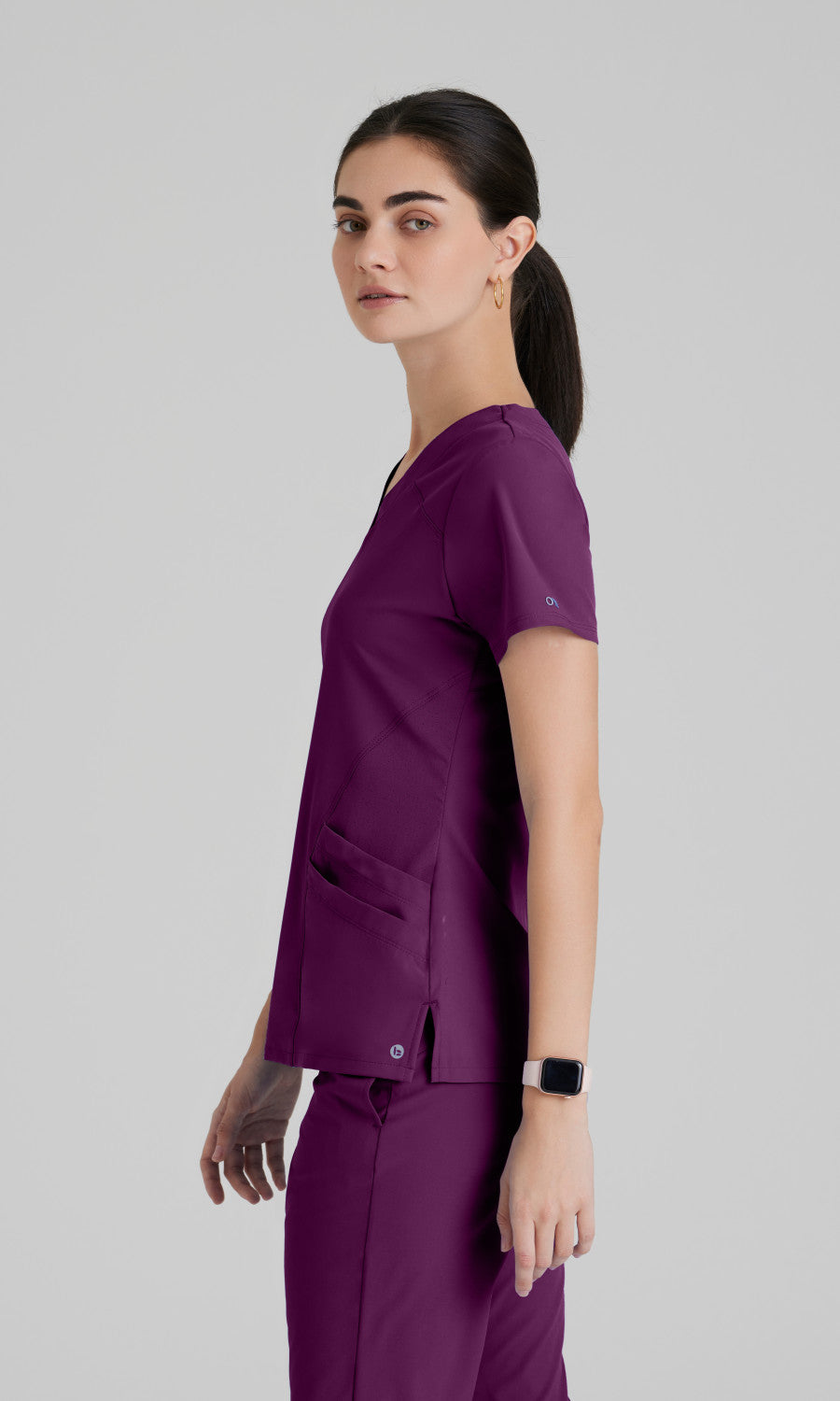 Barco One 5106 Pulse Scrub Top Wine