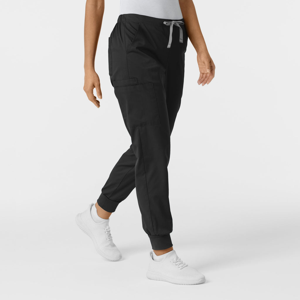 WonderWORK 506 Cargo Jogger Scrub Pants Black