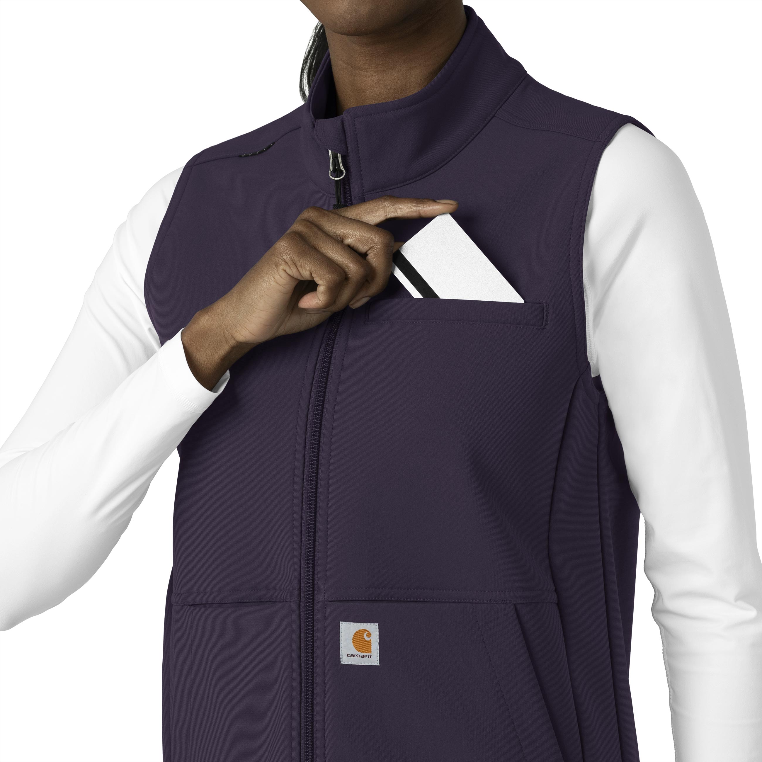 Rugged Flex C83023 Bonded Fleece Vest Black Plum