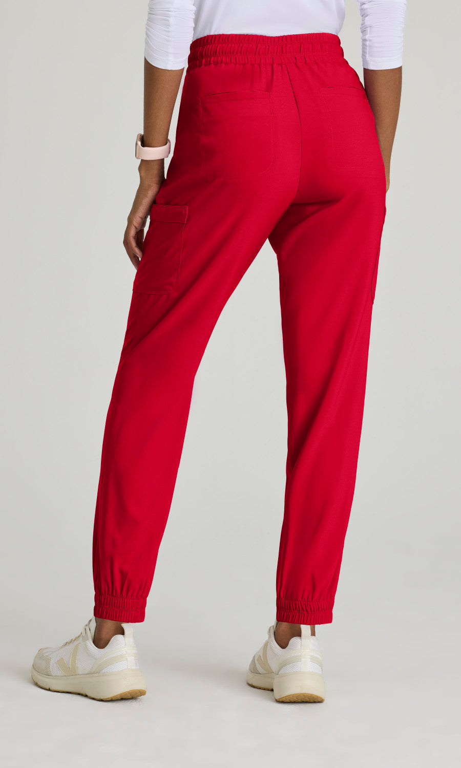Grey's Anatomy Evolve GSSP625 Terra Scrub Joggers True Red