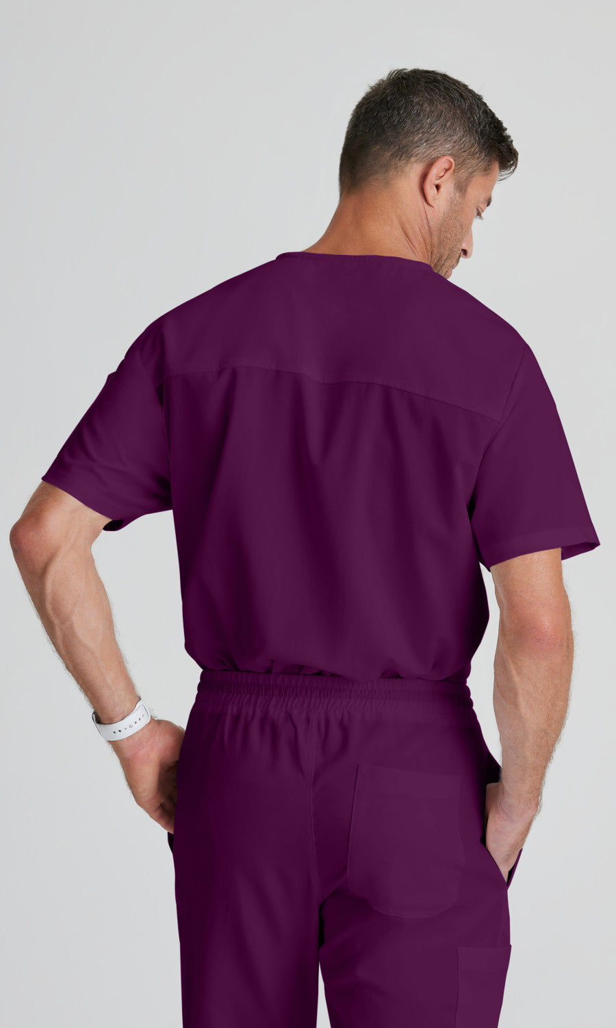 Grey's Anatomy GRT091 Evan Scrub Top Wine