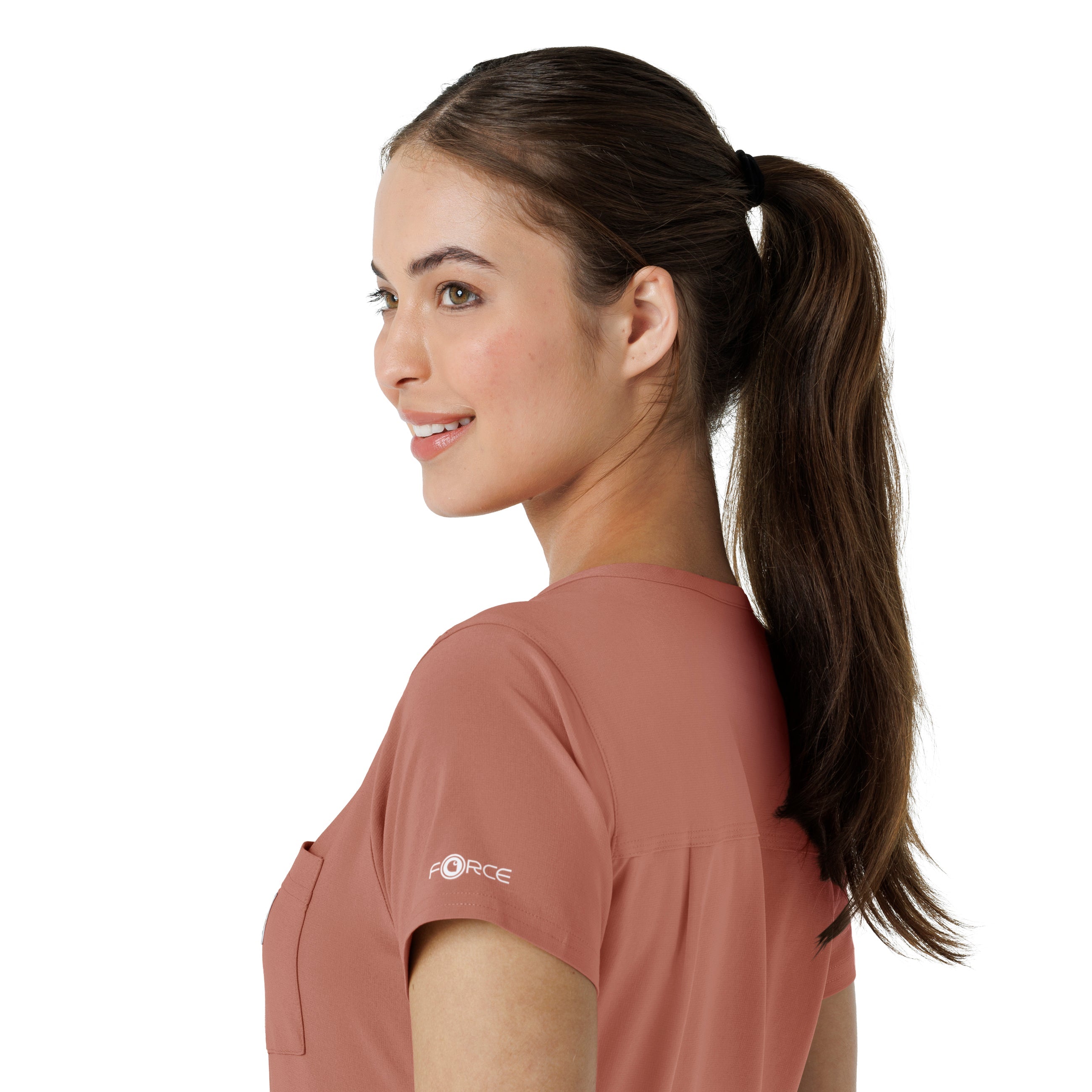 Force Cross-Flex C13410 Tuck-In Scrub Top Wildrose