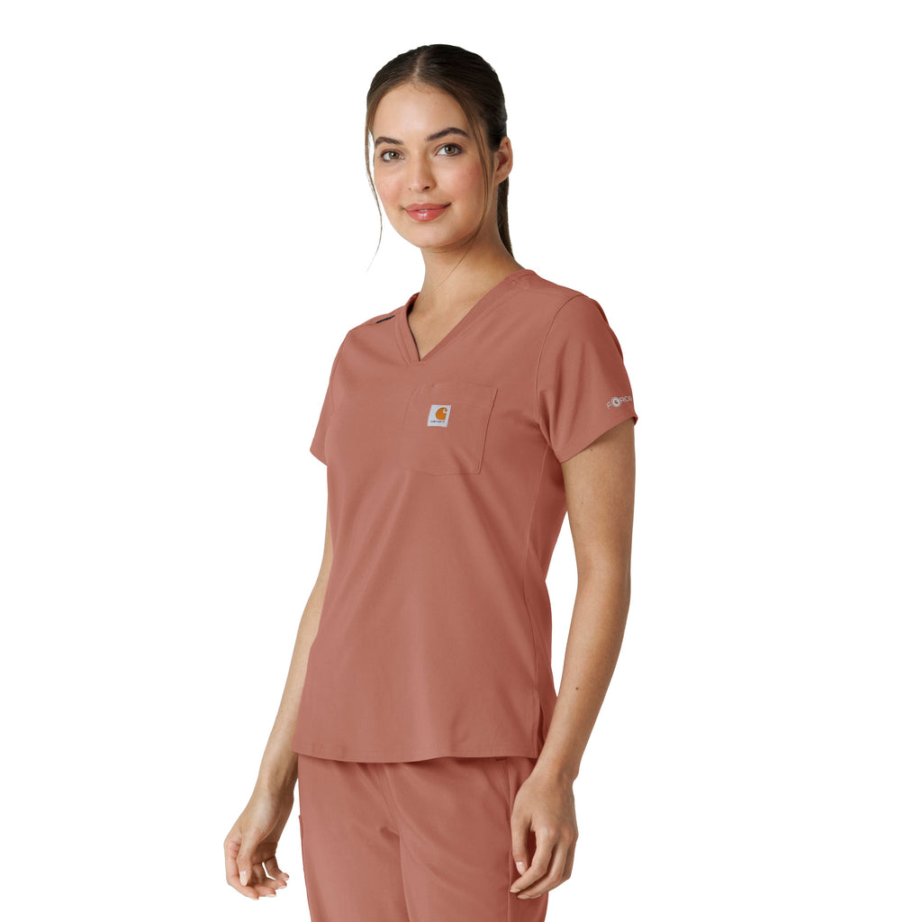 Force Cross-Flex C13410 Tuck-In Scrub Top Wildrose