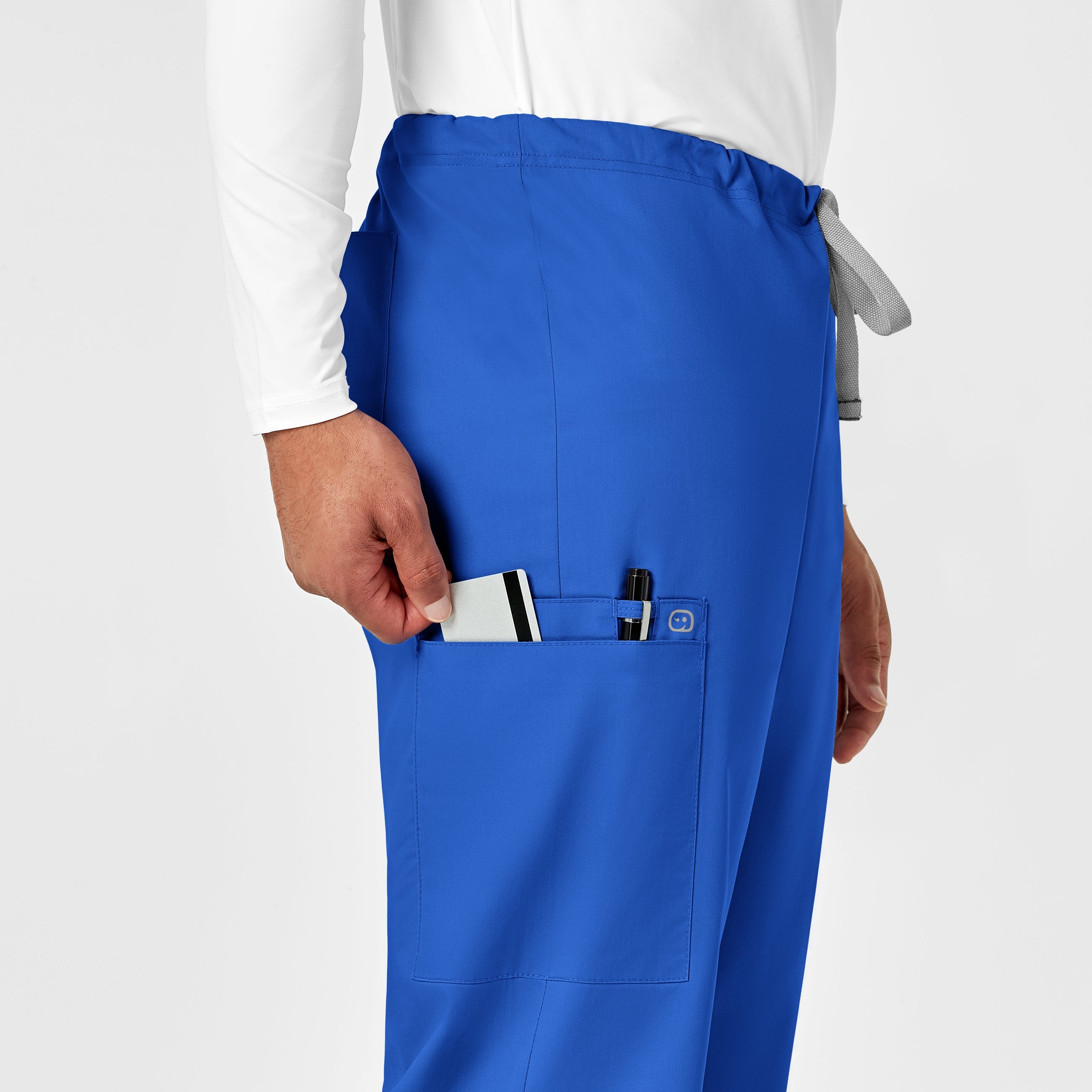 WonderWORK 500 Unisex Drawstring Cargo Scrub Pants Royal