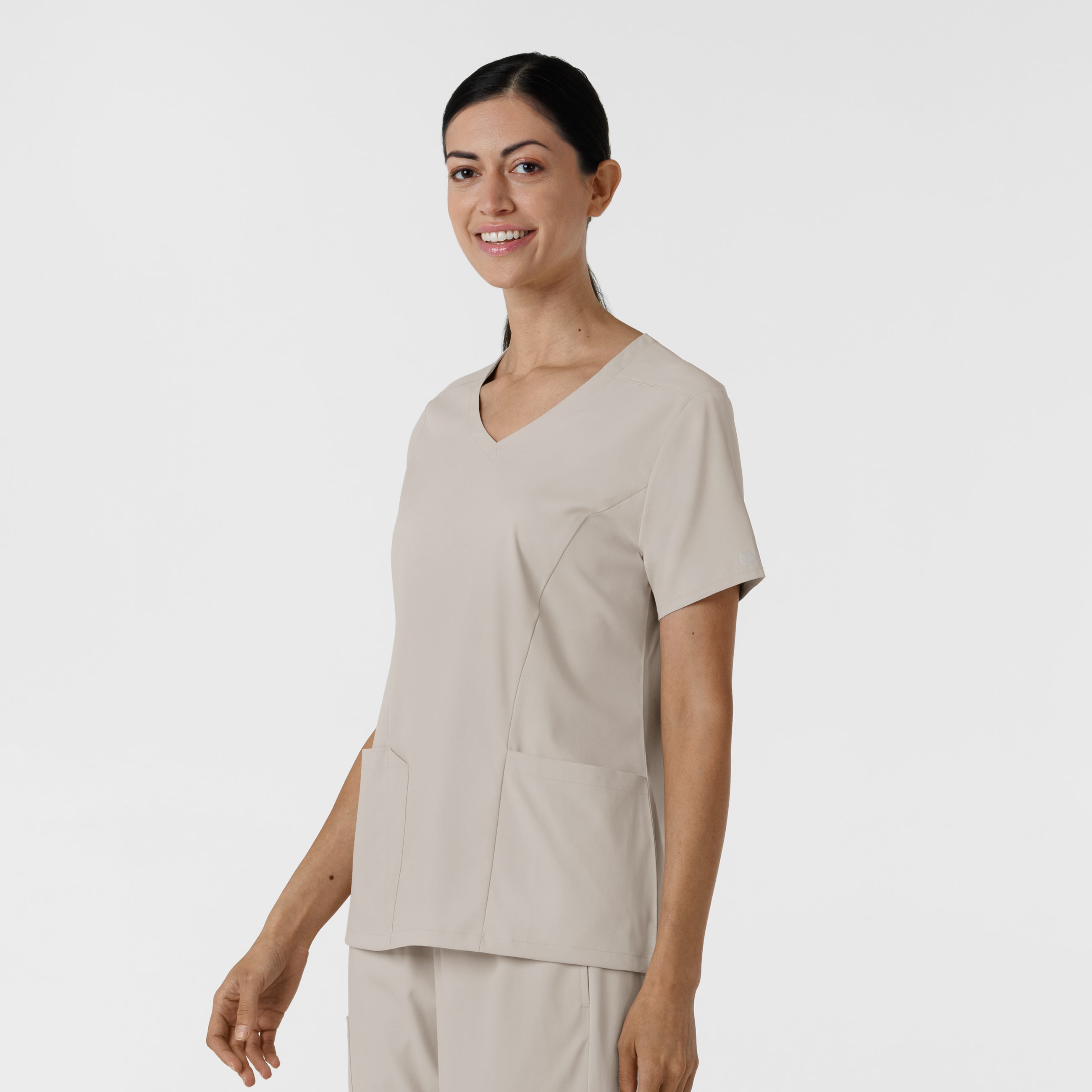Boundless 6251 2-Pocket V-Neck Scrub Top Cloud