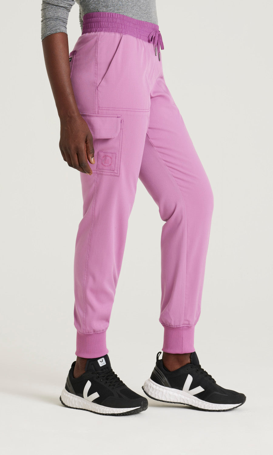 Grey's Anatomy Spandex Stretch GRSP639 Amelia Scrub Pants Pink Topaz