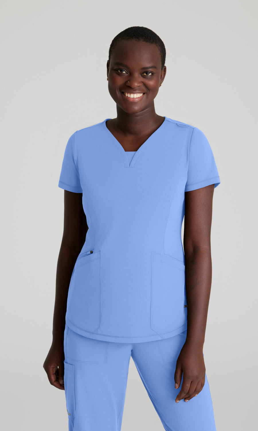 Skechers Slip-Ins Knits SKT220 Serene Knit Scrub Top Ciel Blue