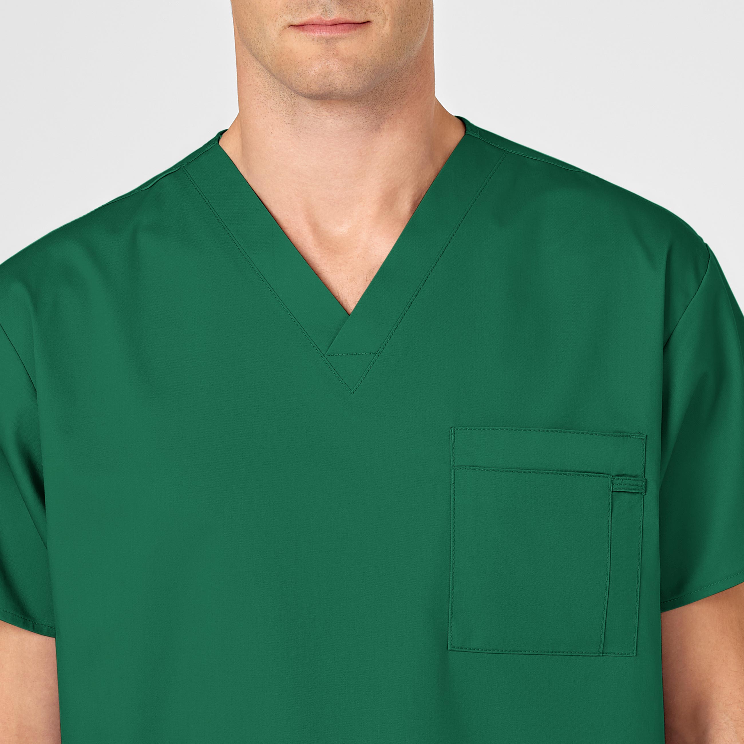 WonderWORK 100 Unisex V-Neck Scrub Top Hunter