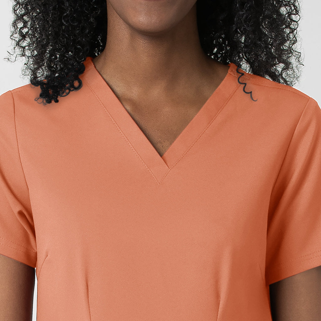 Thrive 6122 Fitted 3-Pocket V-Neck Scrub Top Terracotta