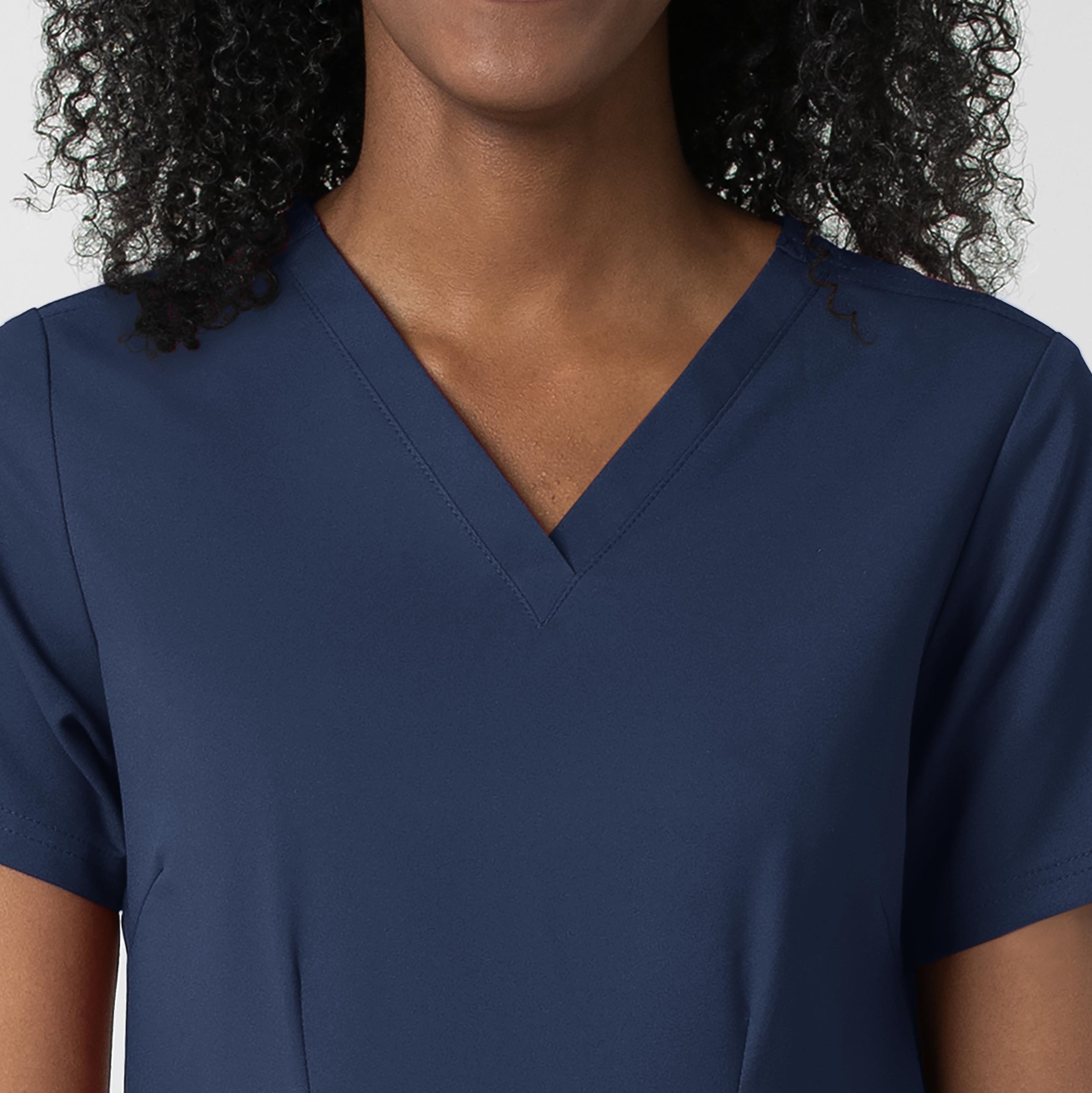 Thrive 6122 Fitted 3-Pocket V-Neck Scrub Top Navy