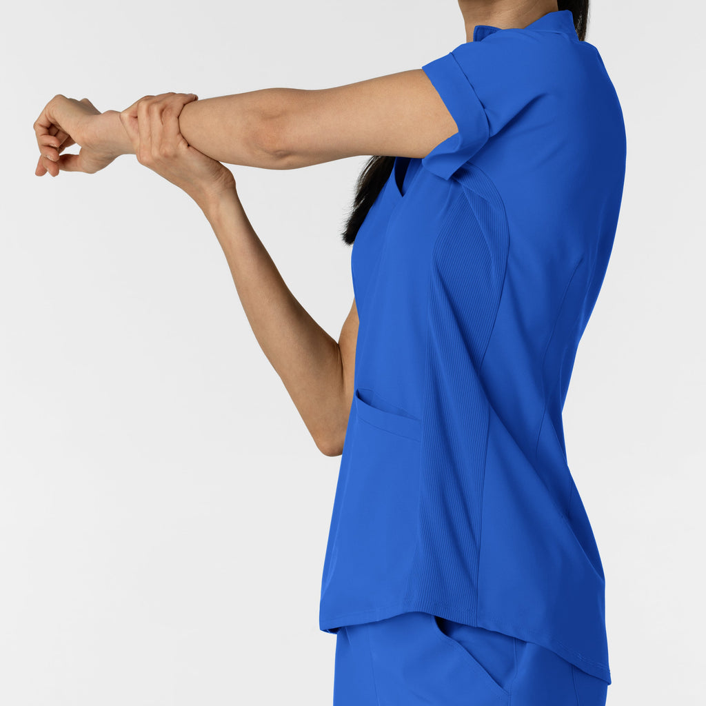 RENEW 6934 Women’s Flex-n-Reach Collared Scrub Top Royal