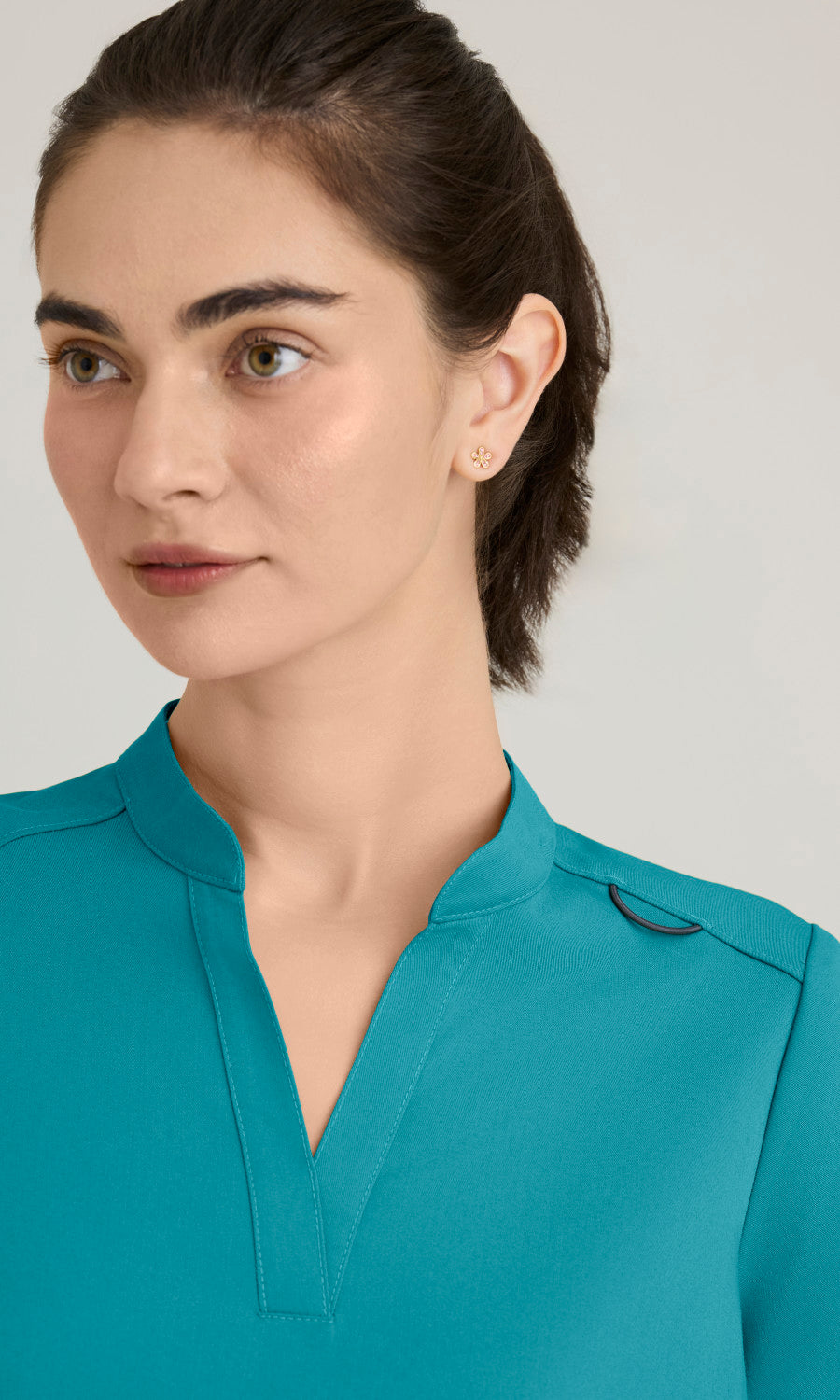 Grey's Anatomy Spandex Stretch GRST230 Avery Top Teal