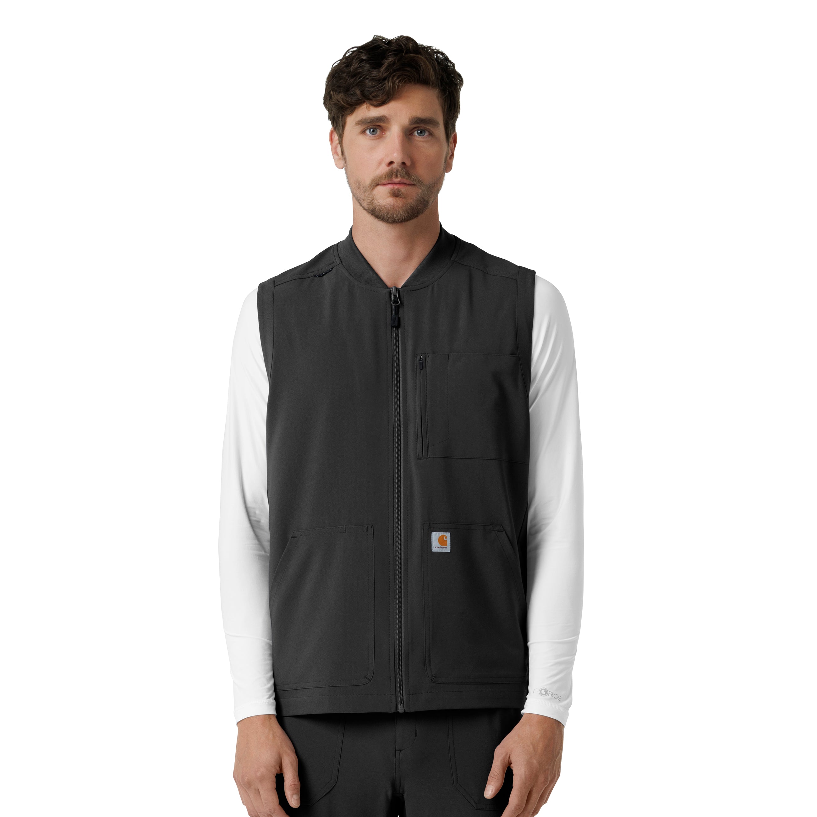Force Cross-Flex C86510 Men's Lightweight Scrub Vest Black