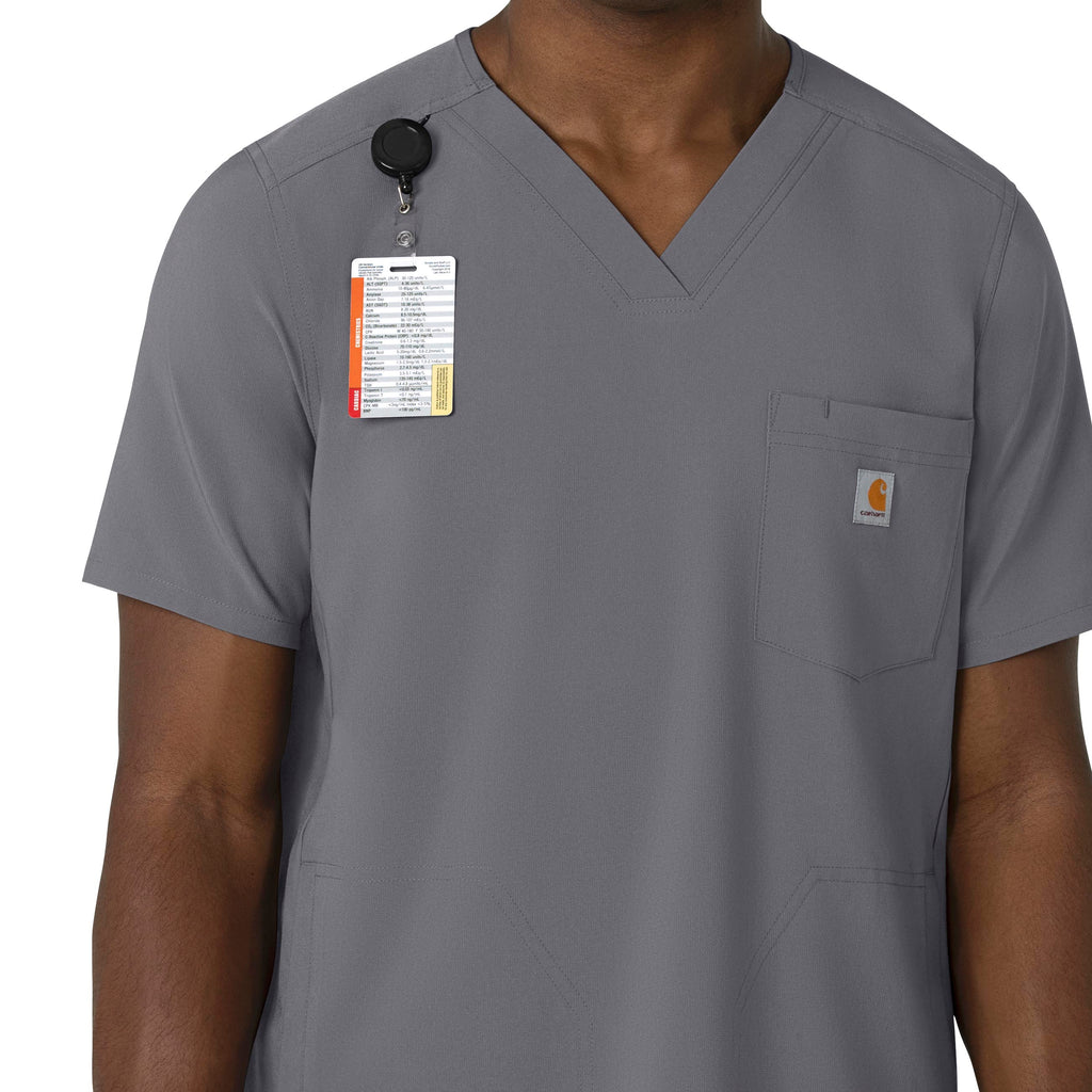 Force Cross-Flex C16410 Men's V-Neck Scrub Top Pewter