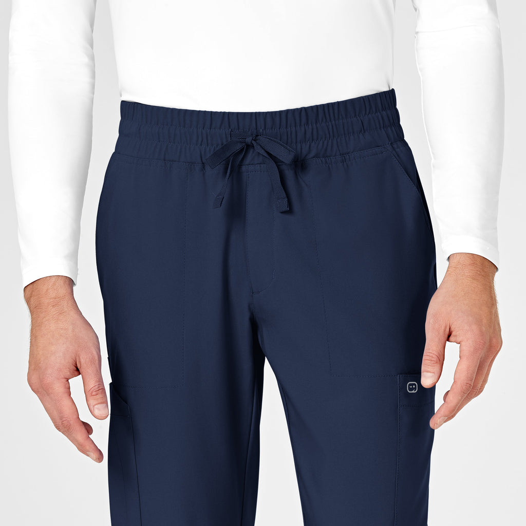 W123 5655 Men's Cargo Jogger Scrub Pants Navy