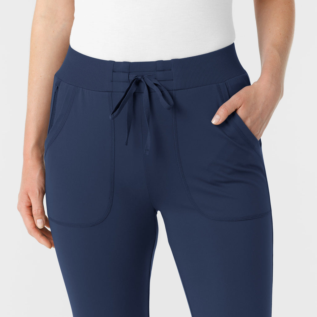 RENEW 5259 Knit Track Scrub Pants Navy