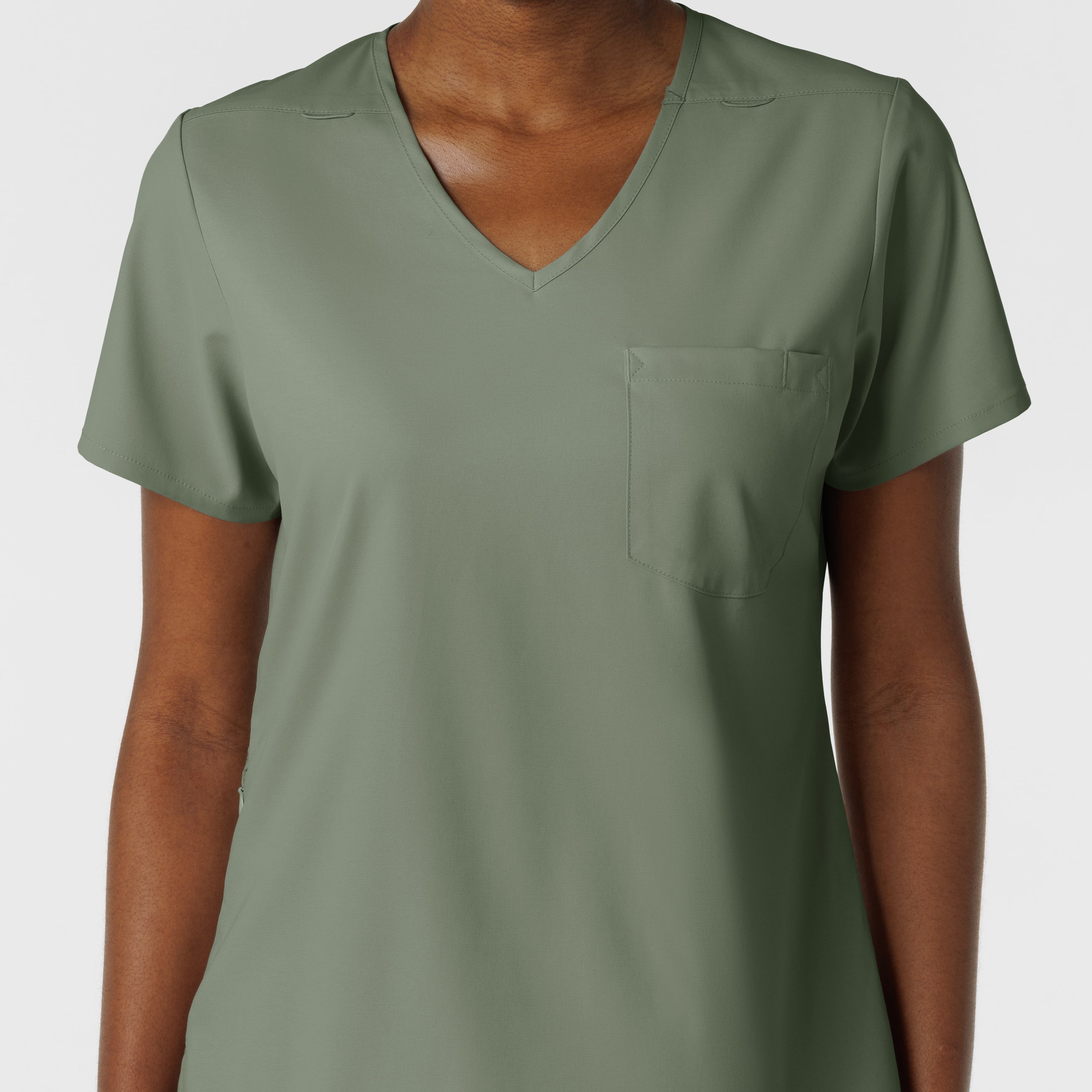 Boundless 6151 Tuck-In Scrub Top Sage