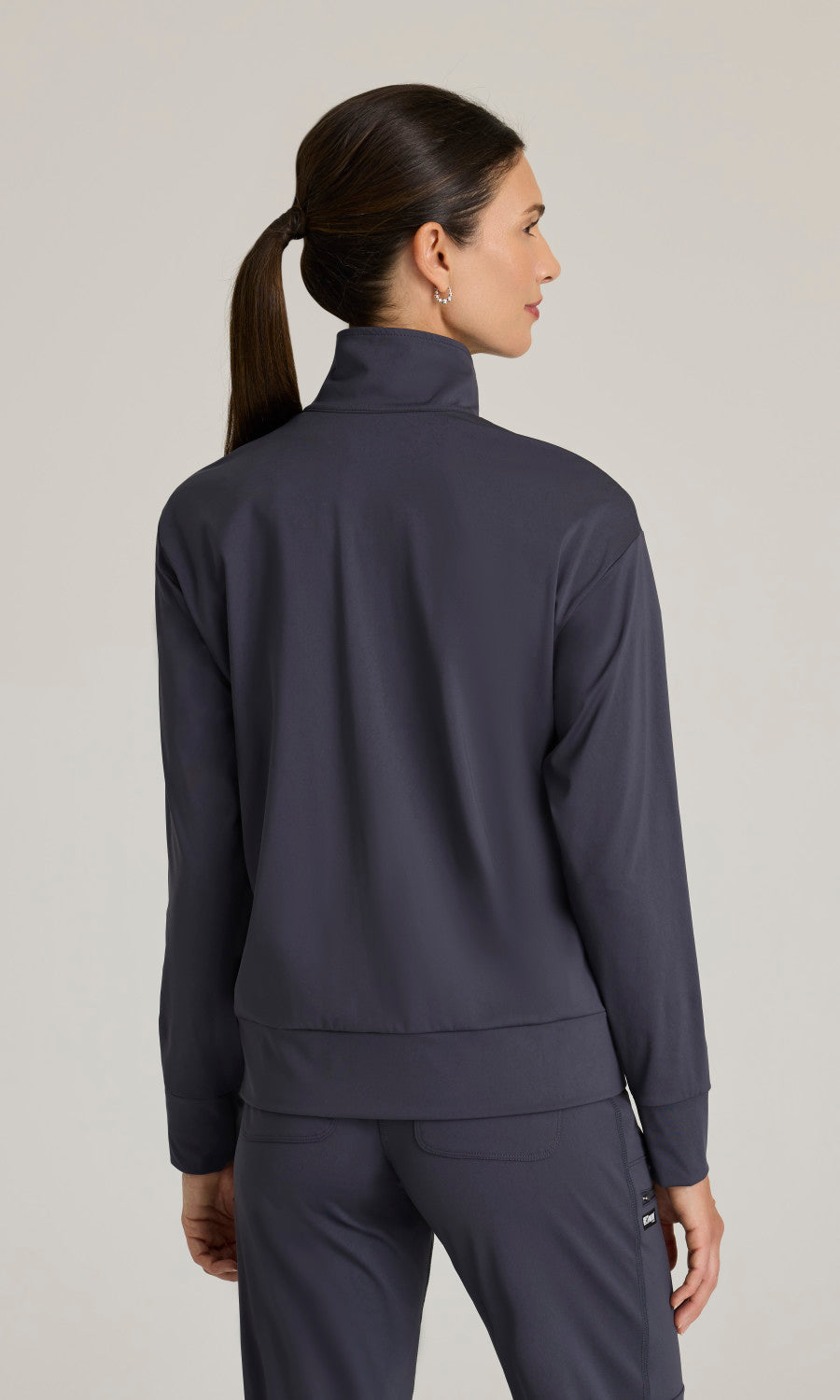 Grey's Anatomy Knits GRSW923 Ease Scrub Jacket Jacket Steel