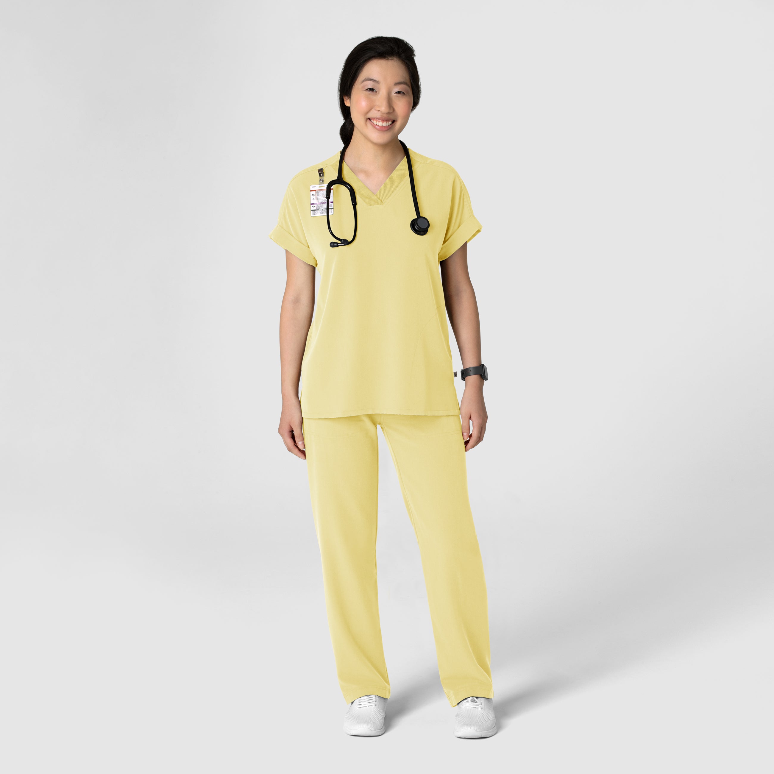 Nova 5232 Stovepipe High-Low Hem Scrub Pants Sunshine Yellow