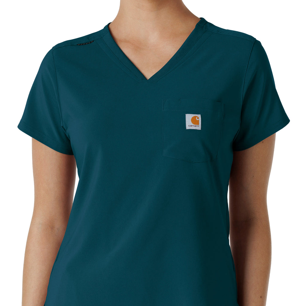 Force Cross-Flex C13410 Tuck-In Scrub Top Caribbean