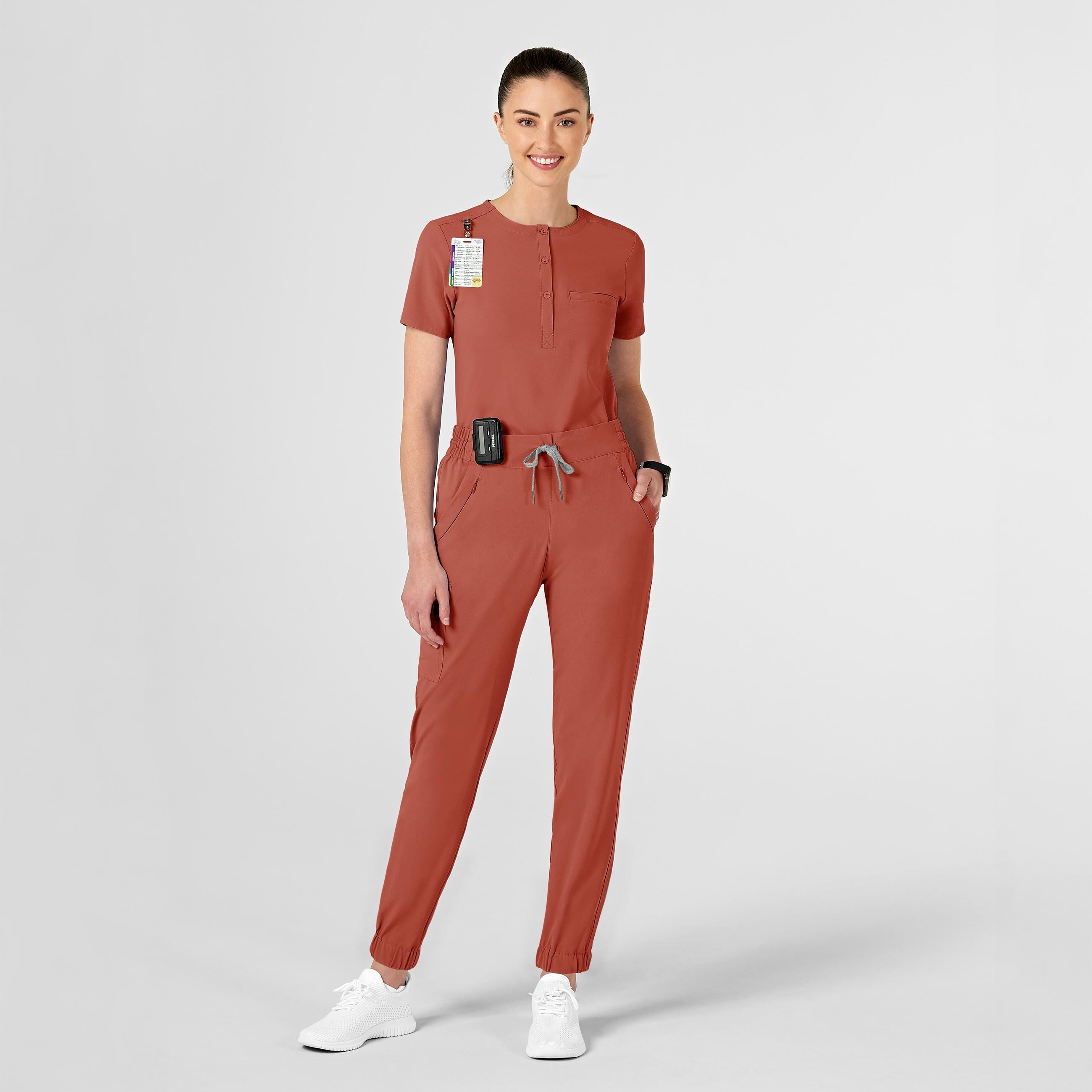 RENEW 5234 Jogger Scrub Pants Mineral Red