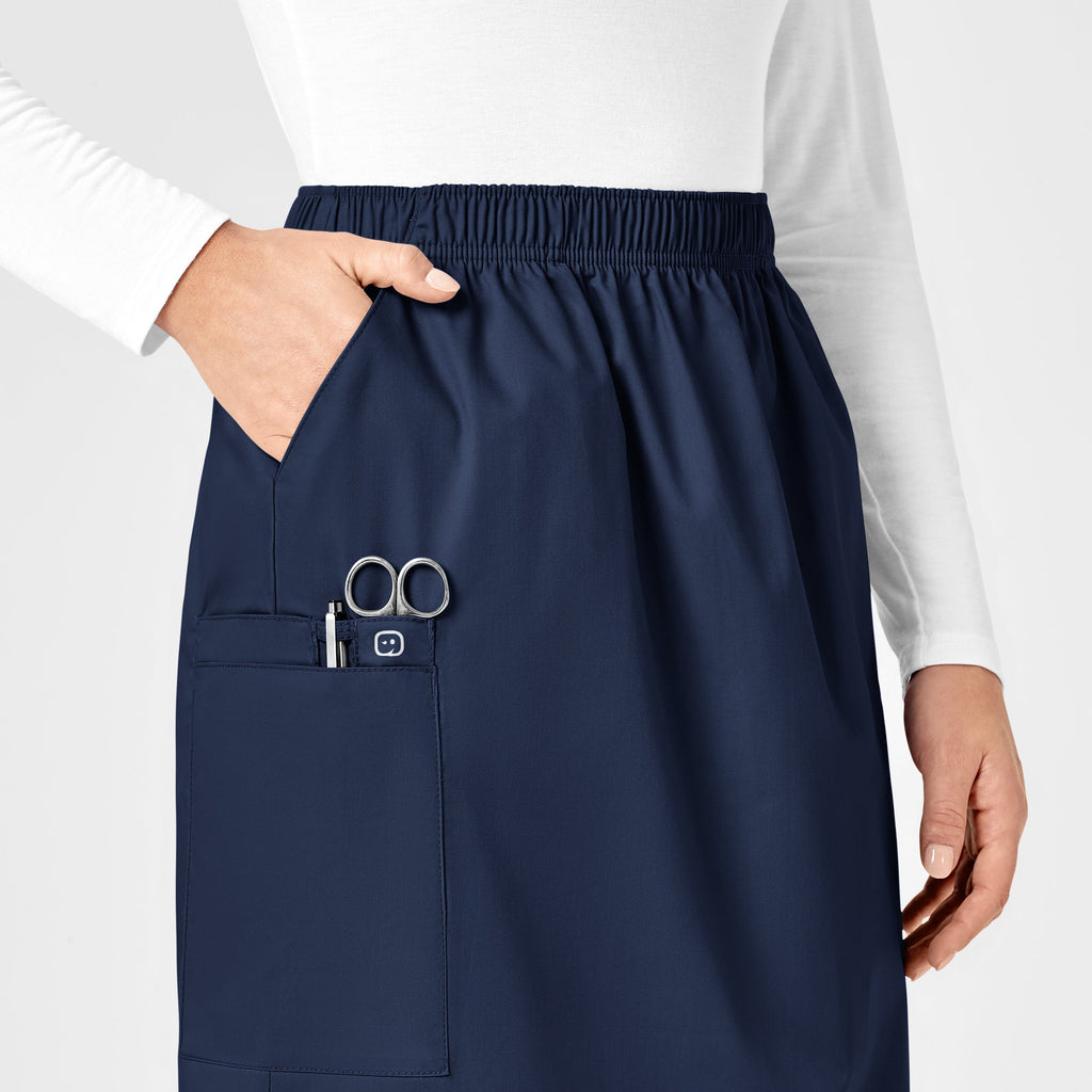 WonderWORK 701 Pull On Cargo Skirt Navy
