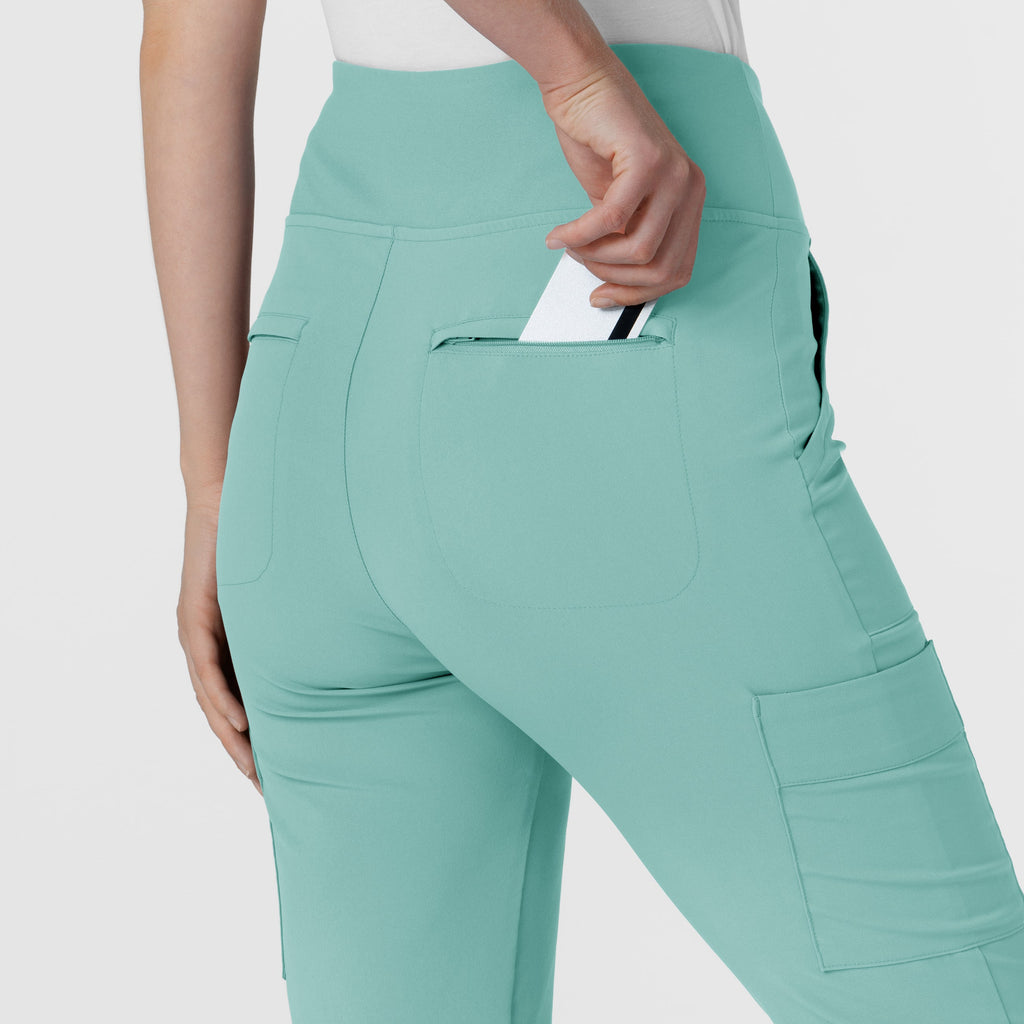 RENEW 5534 Cargo Flare Scrub Pants Turquoise
